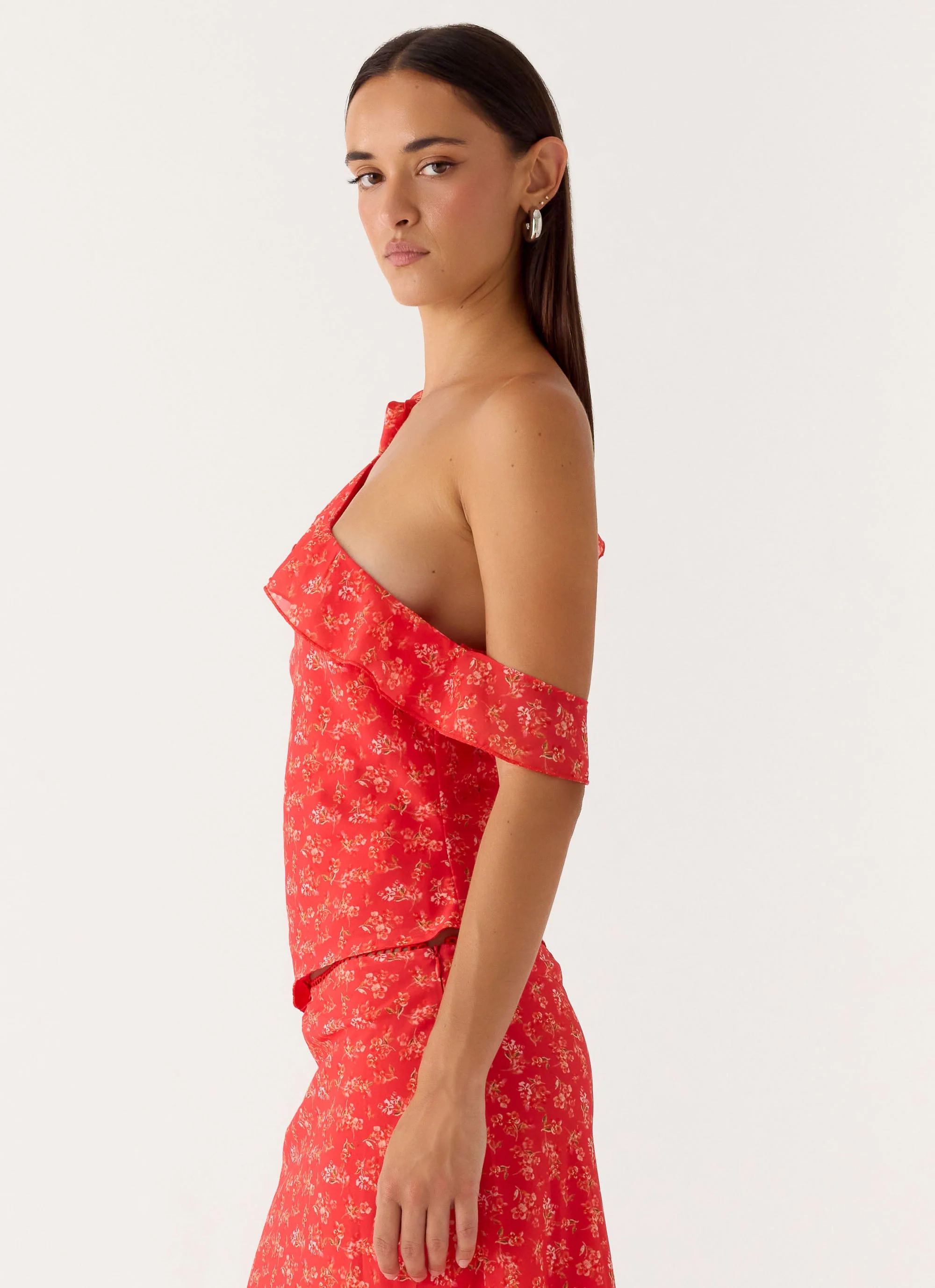 Calia Top - Magenta Red Rose - Image 2