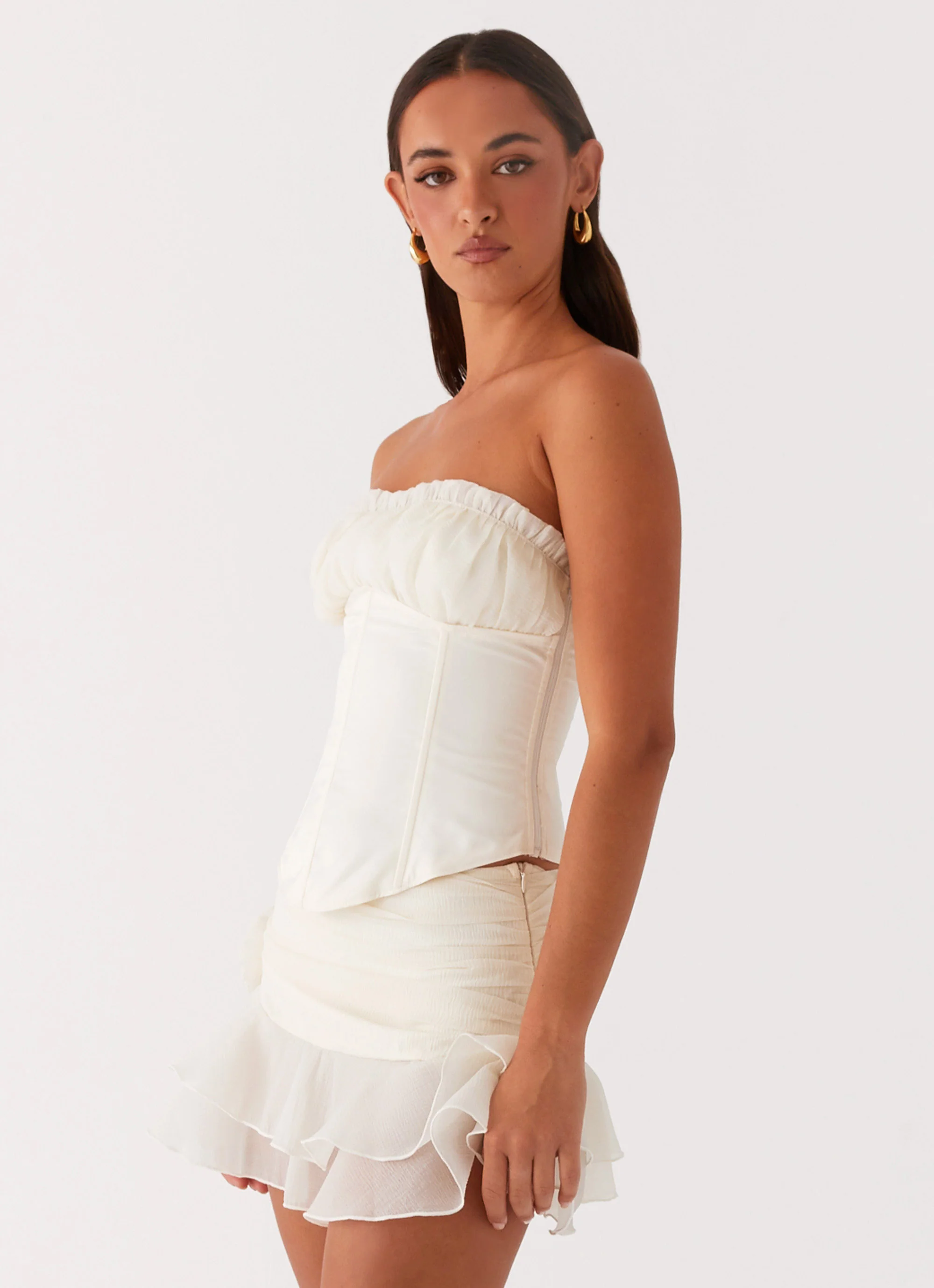 Call Me Never Strapless Corset Top - Ivory - Image 3