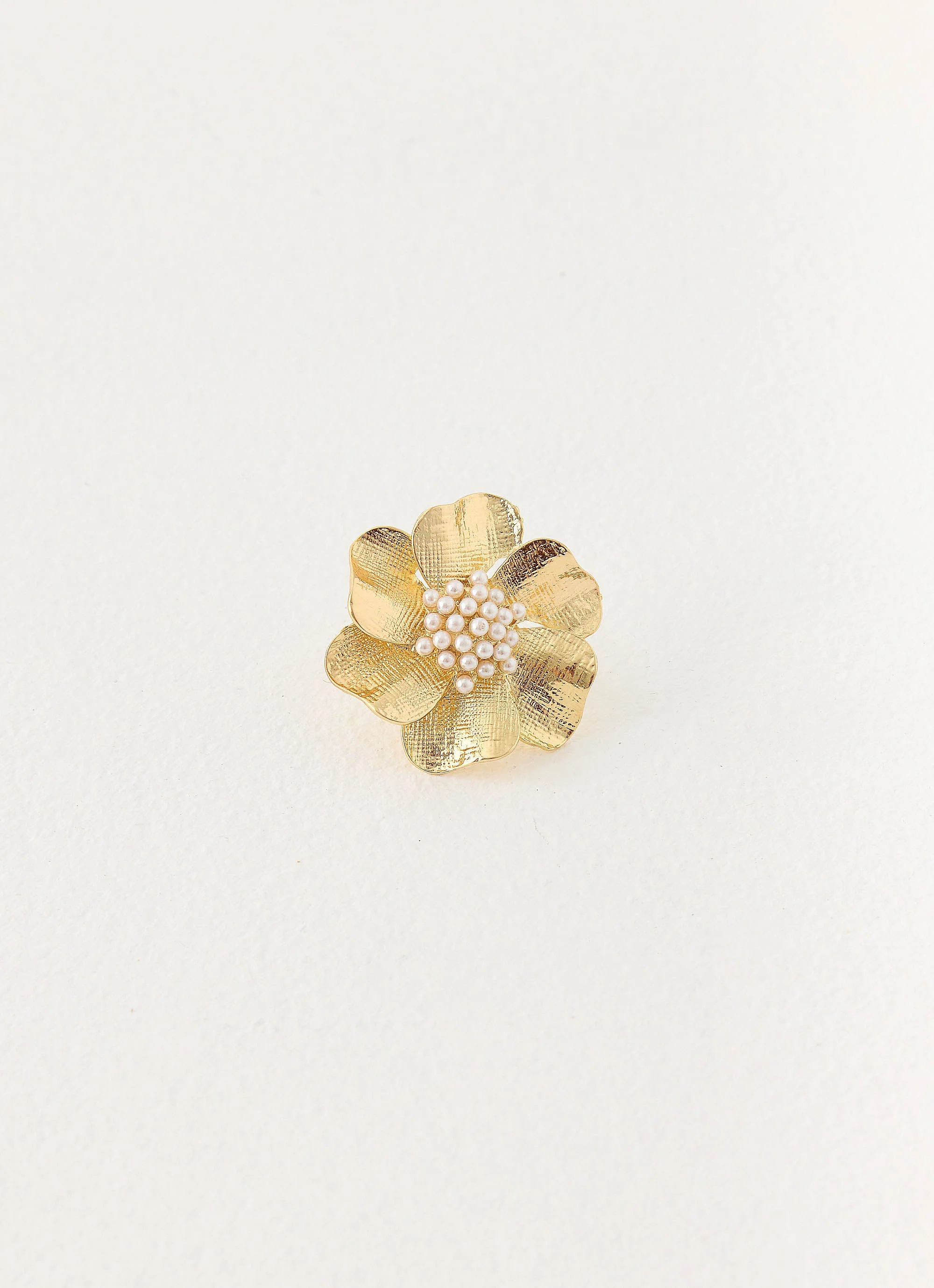 Camellia Pearl Ring - Gold - Image 4