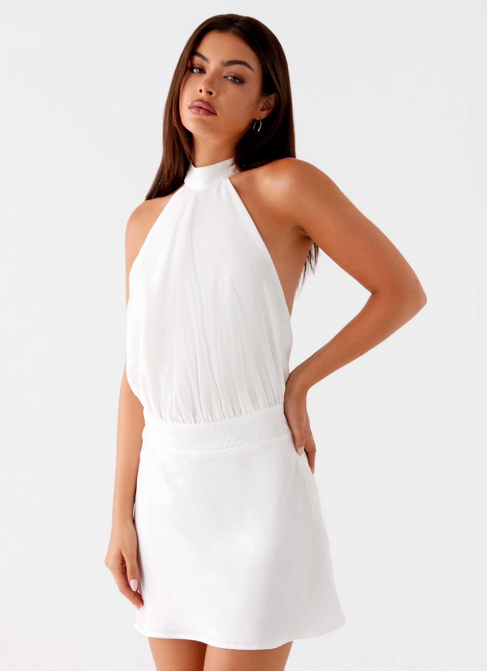 Camera Shy Mini Dress - Ivory - Image 5