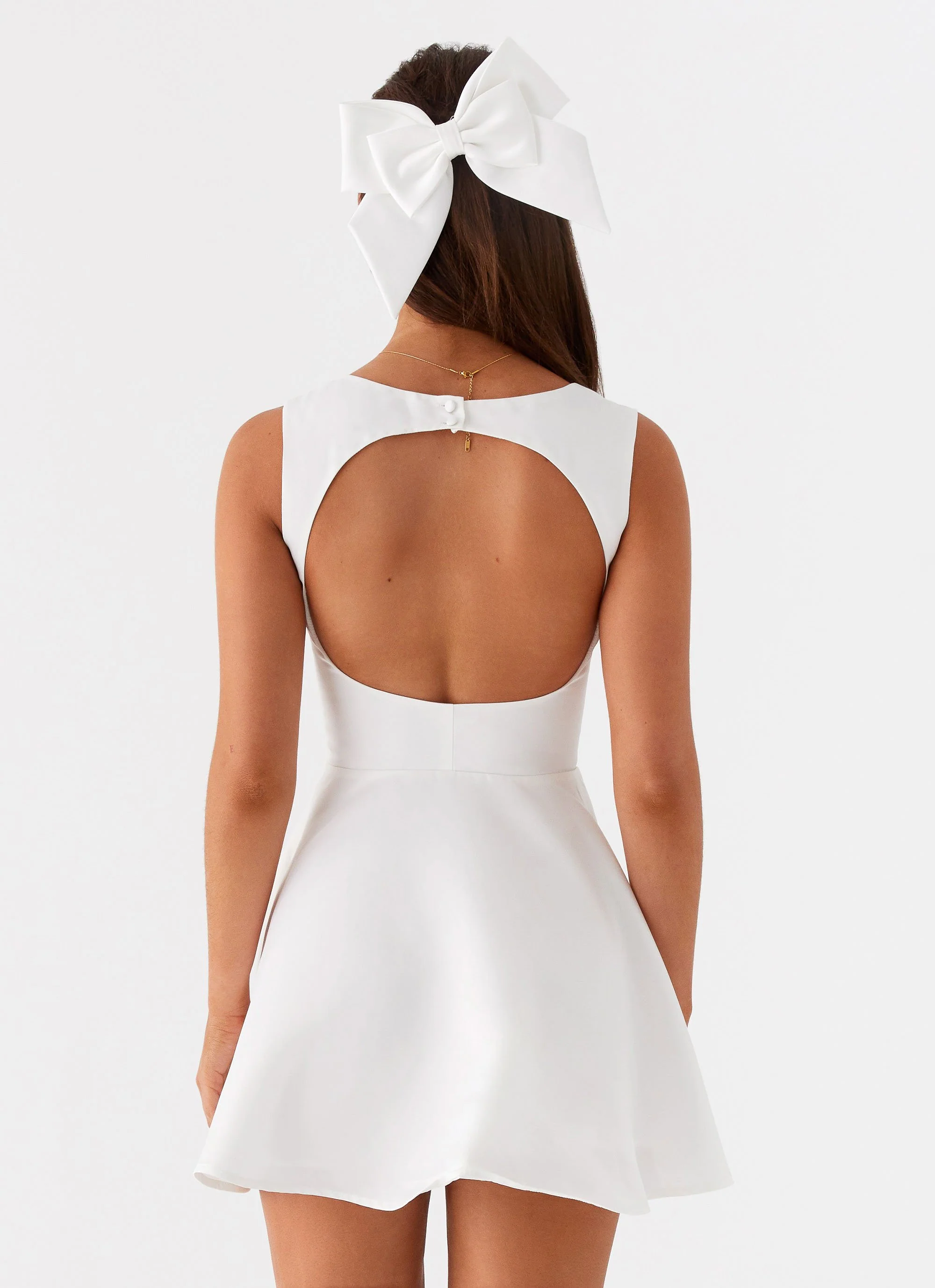 Candice Mini Dress - White - Image 5