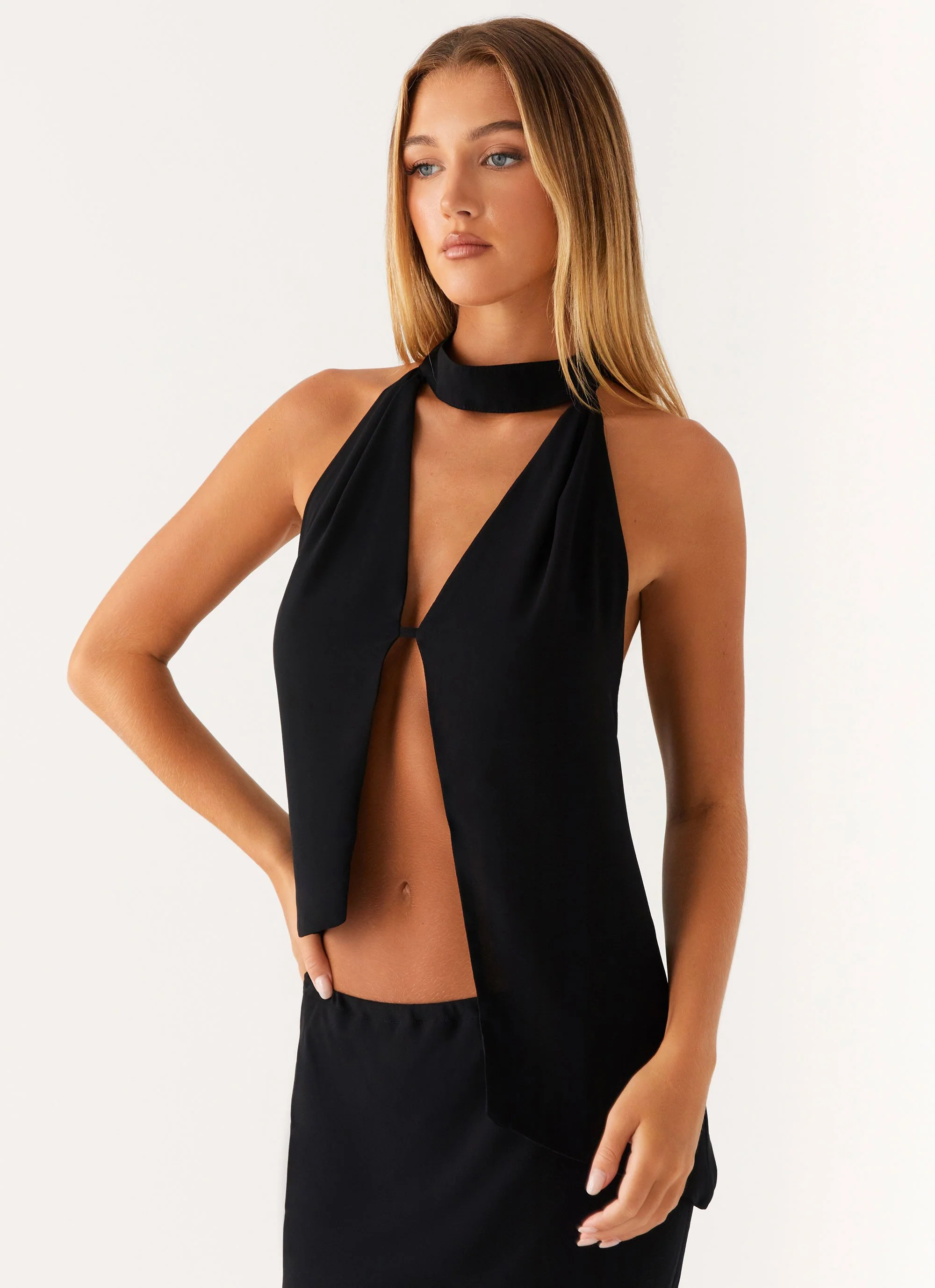 Canyon Halter Top - Black - Image 3