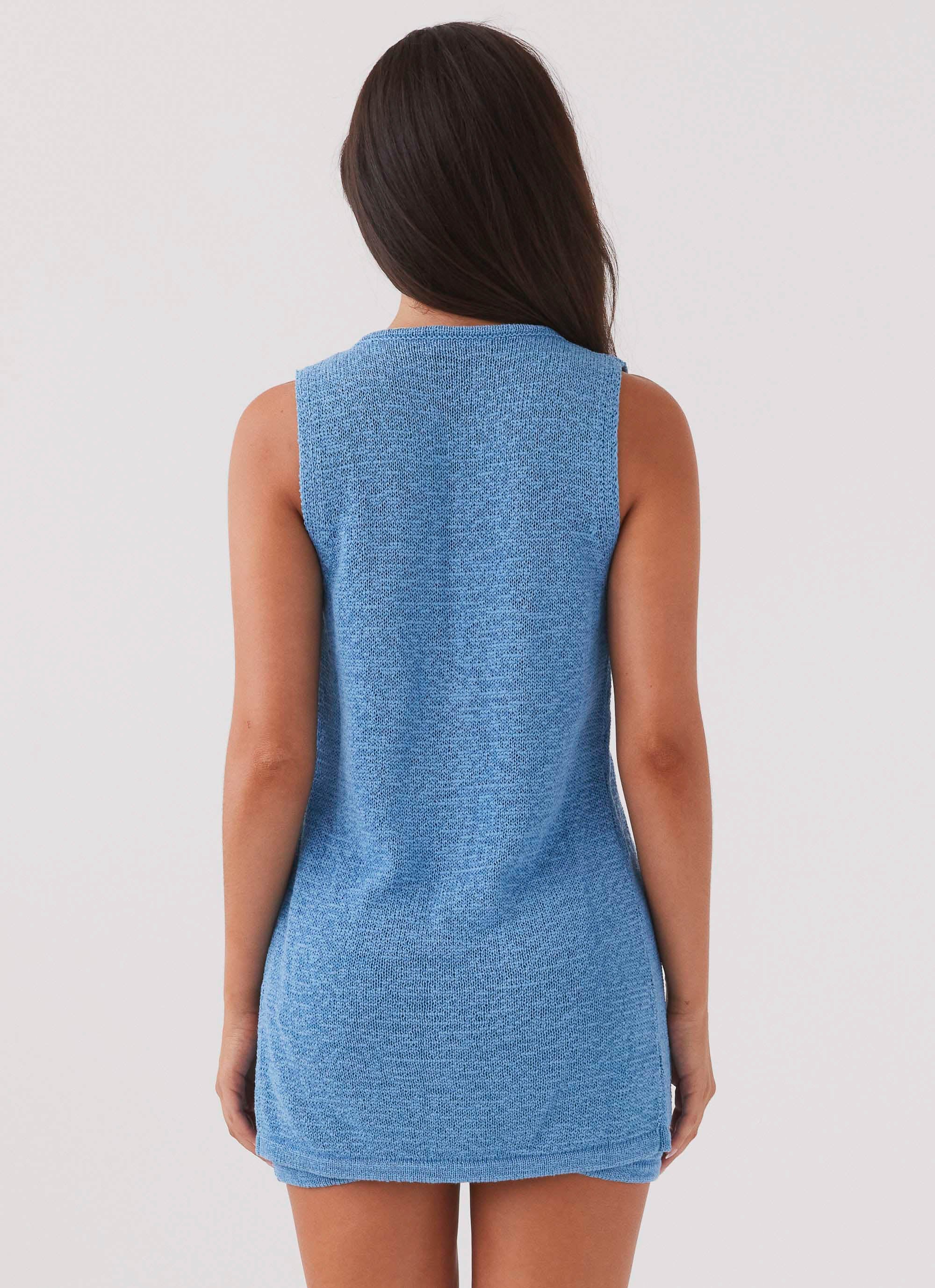 Capri Glow Knit Top - Azure - Image 4