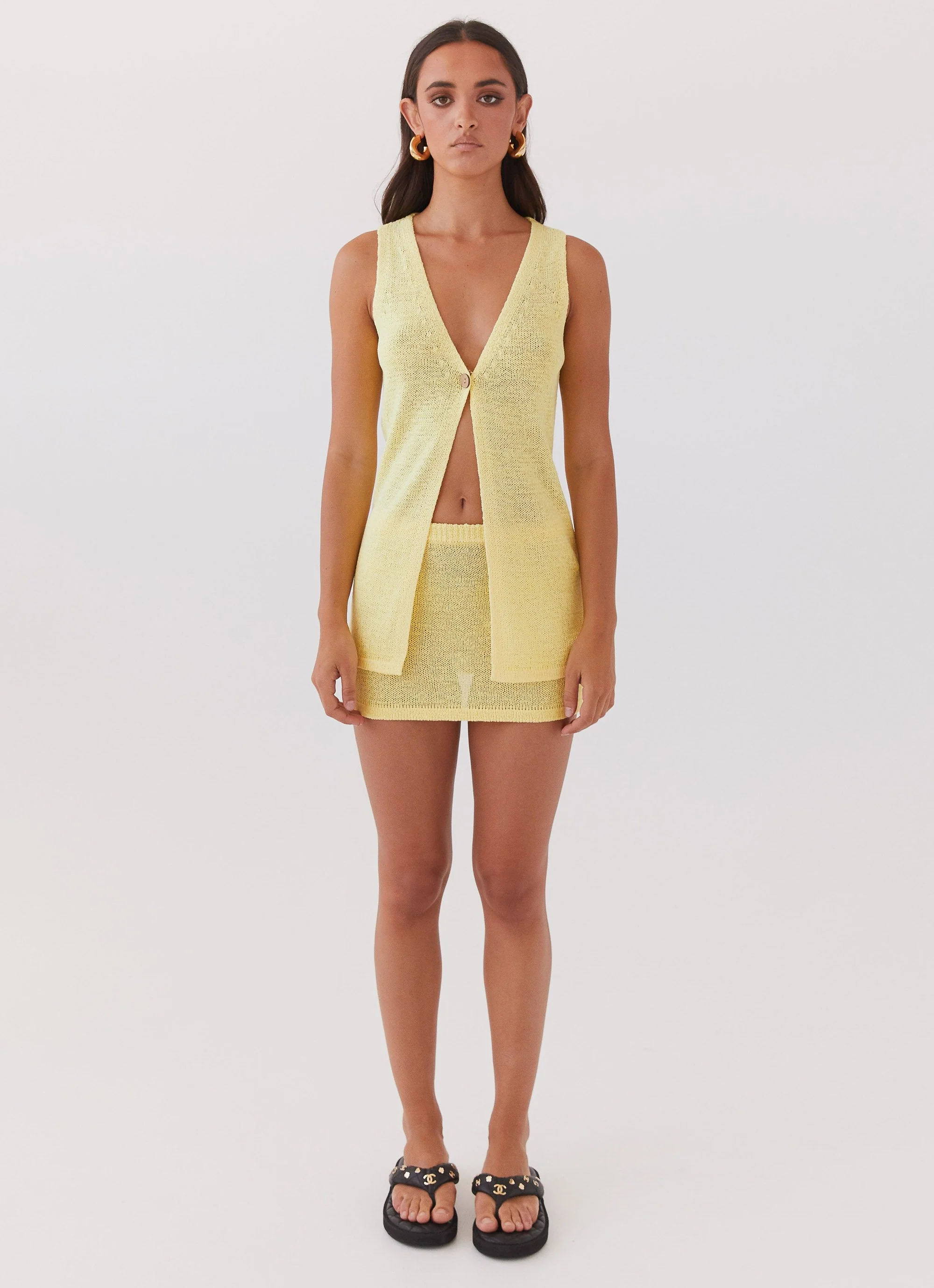 Capri Glow Knit Top - Canary - Image 2