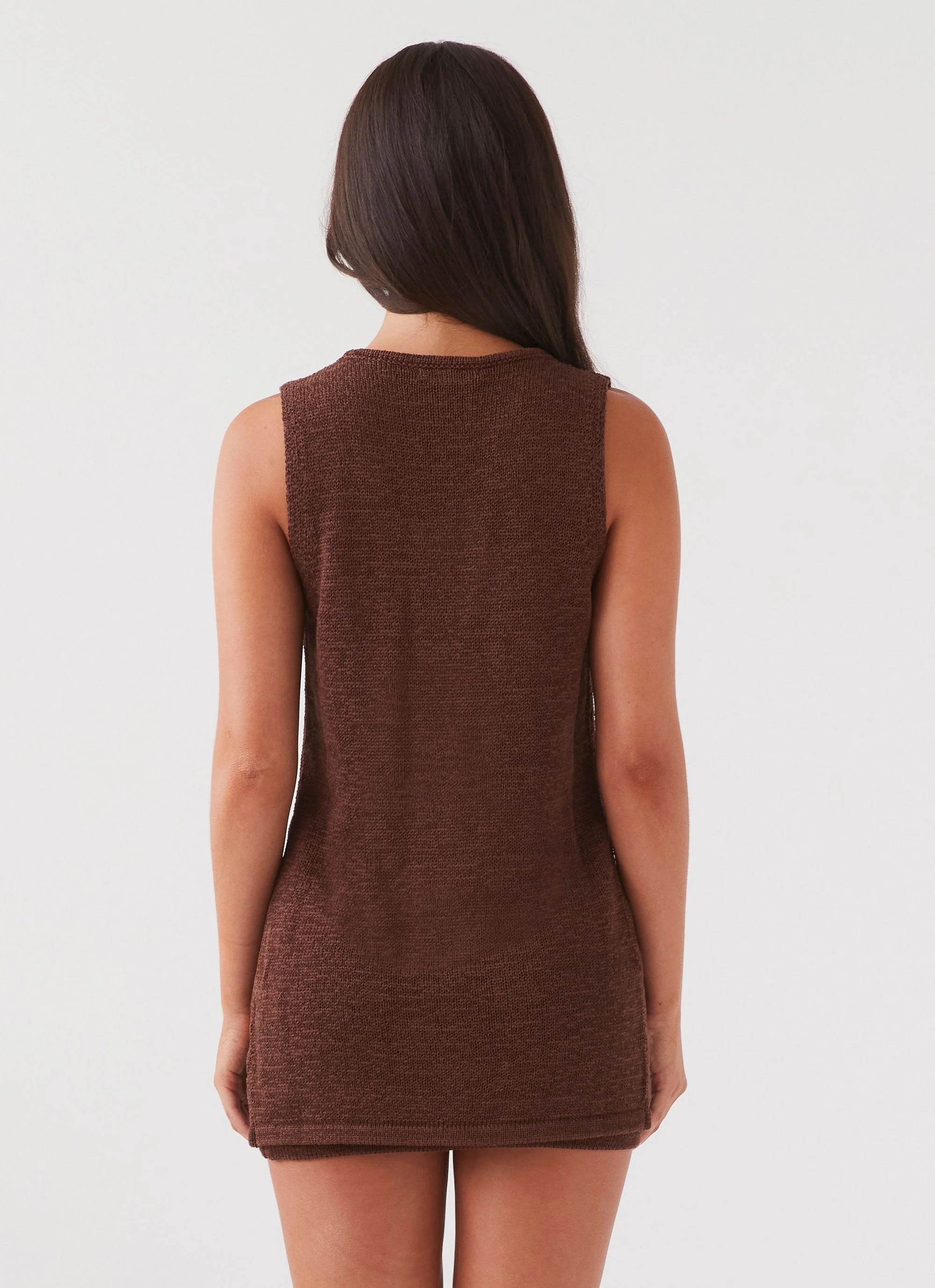 Capri Glow Knit Top - Chocolate - Image 4