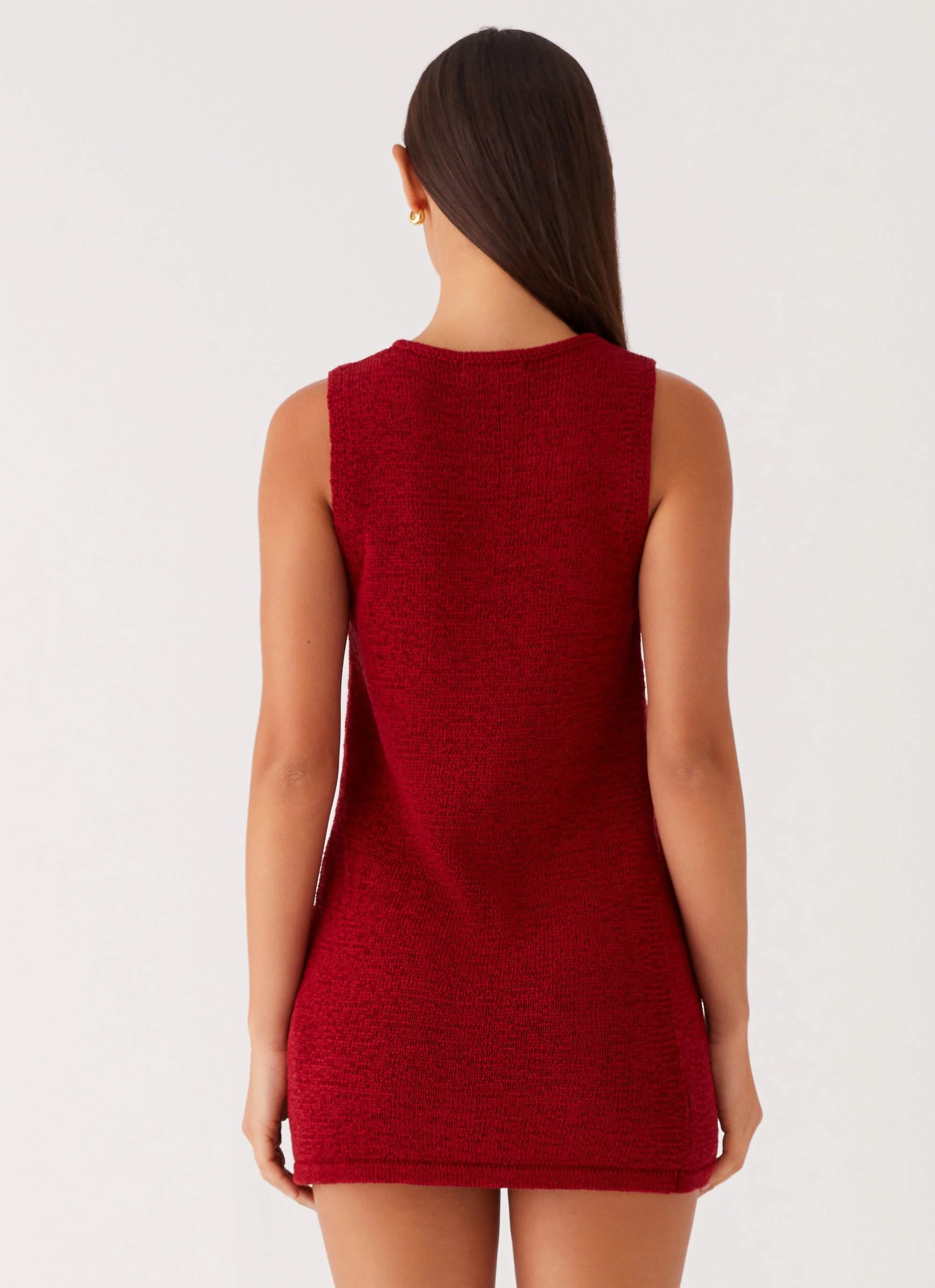Capri Glow Knit Top - Maroon - Image 5
