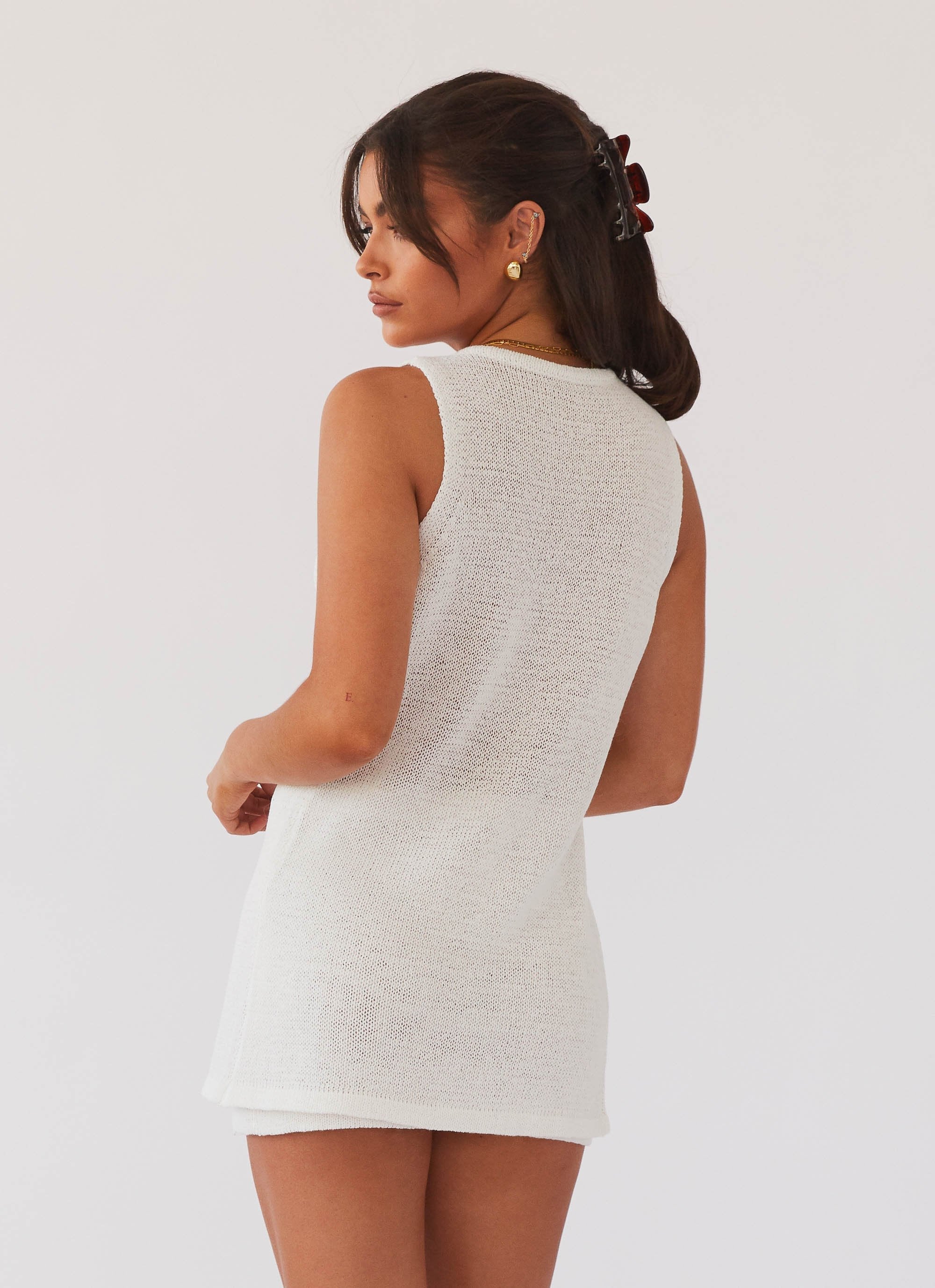 Capri Glow Knit Top - White - Image 4