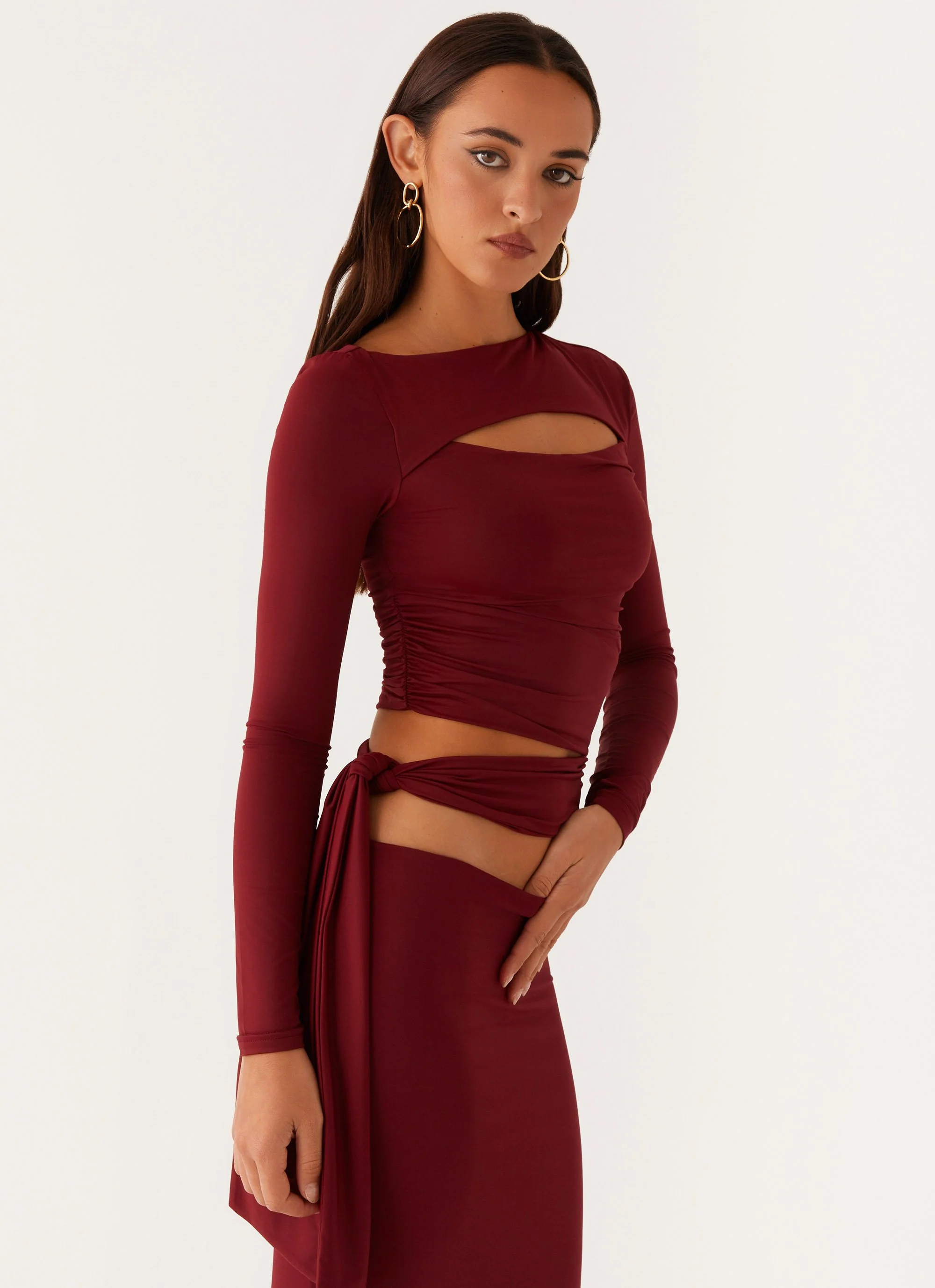 Capucine Wrap Top - Mulberry - Image 6