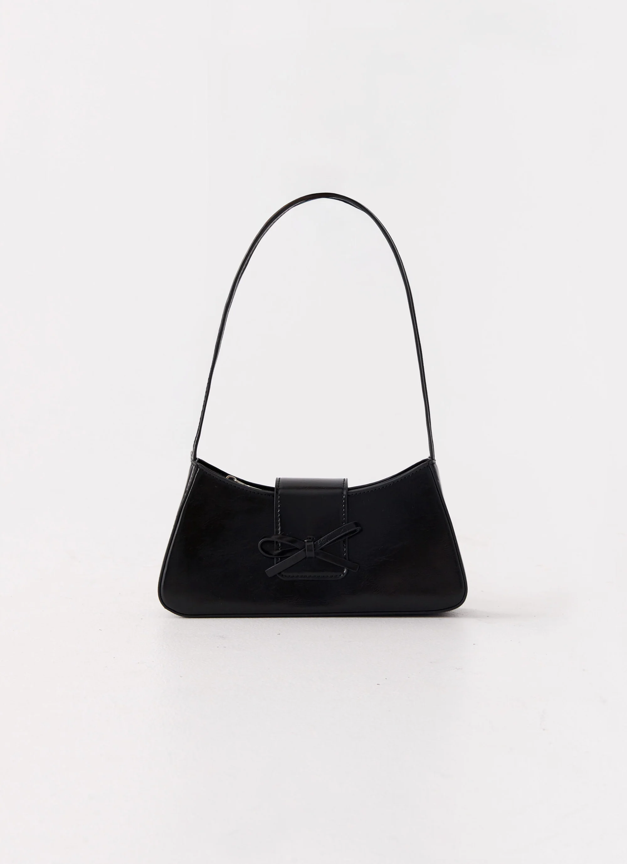 Cara Bow Shoulder Bag - Black - Image 4