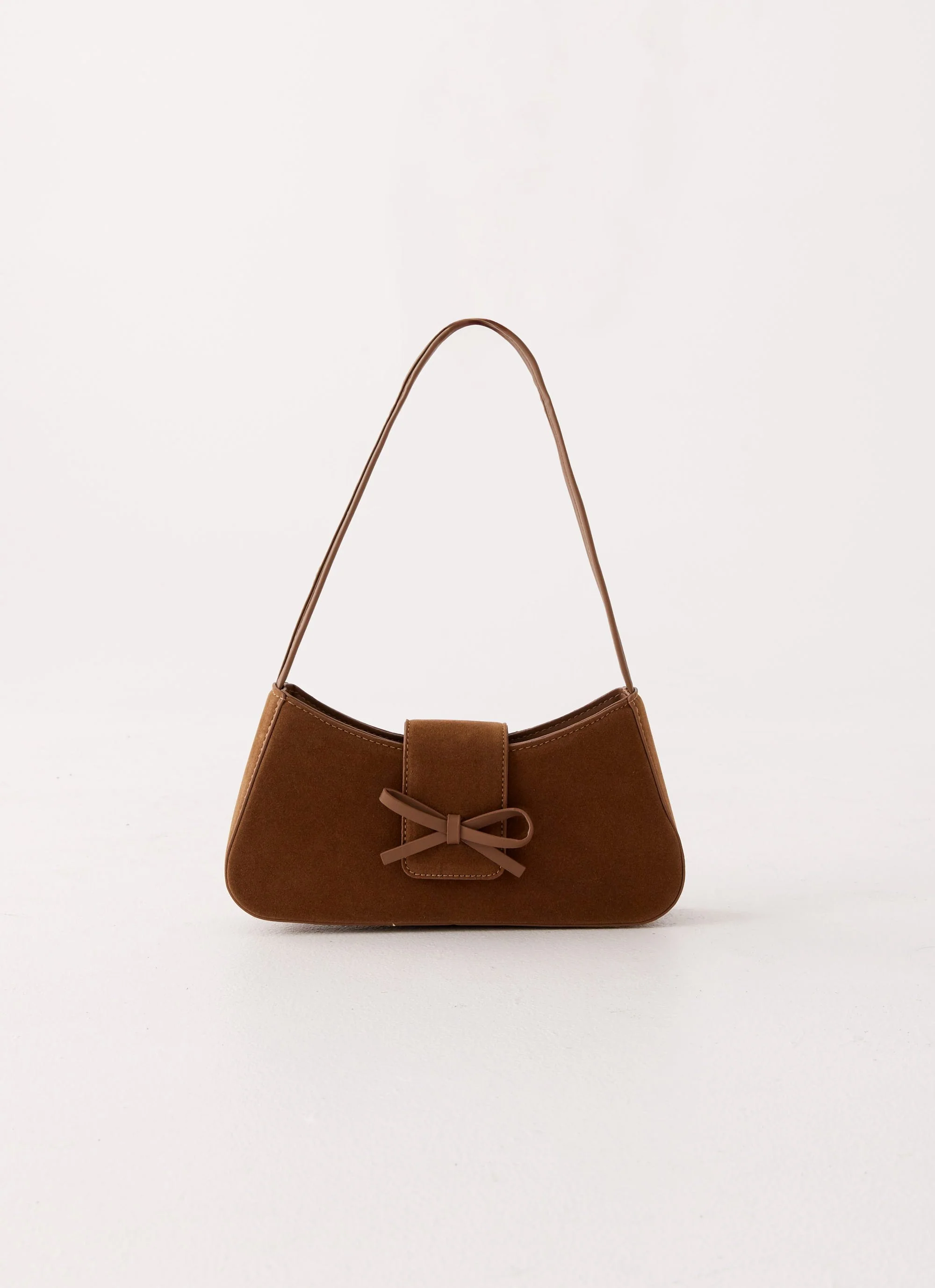 Cara Bow Shoulder Bag - Brown - Image 4