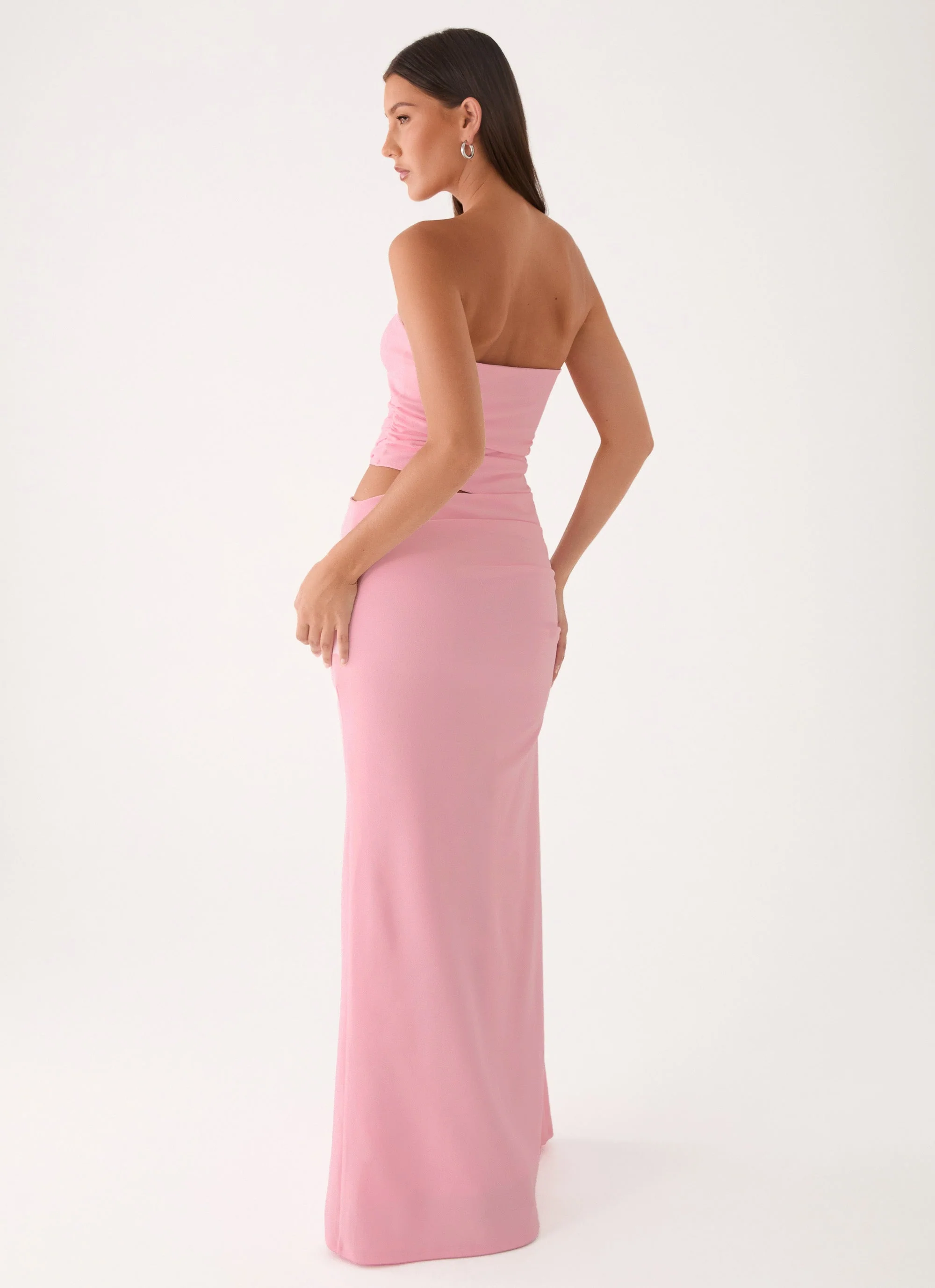 Carella Strapless Maxi Dress - Pink - Image 4