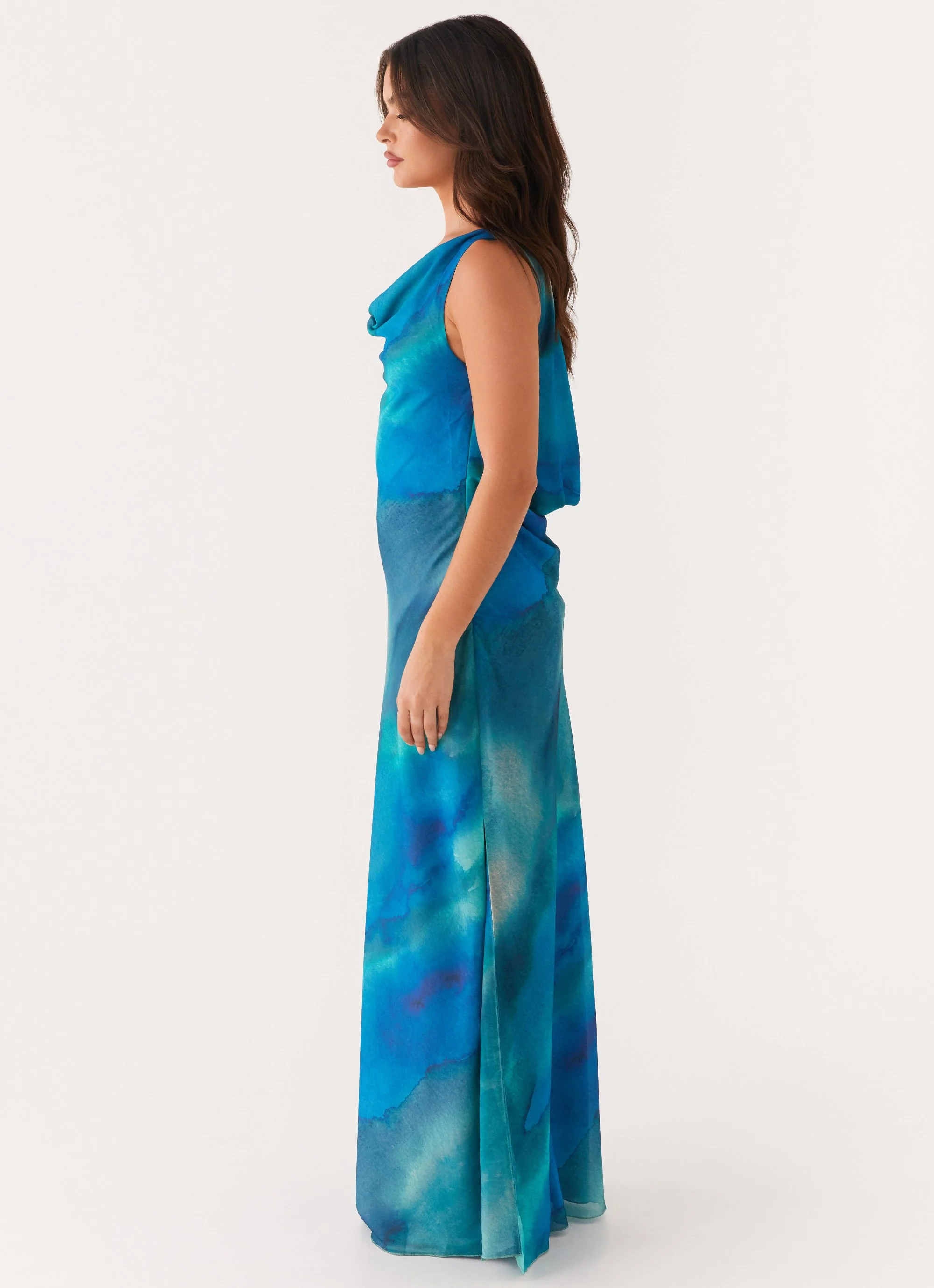 Carelle Maxi Dress - Blue Tie Dye - Image 3