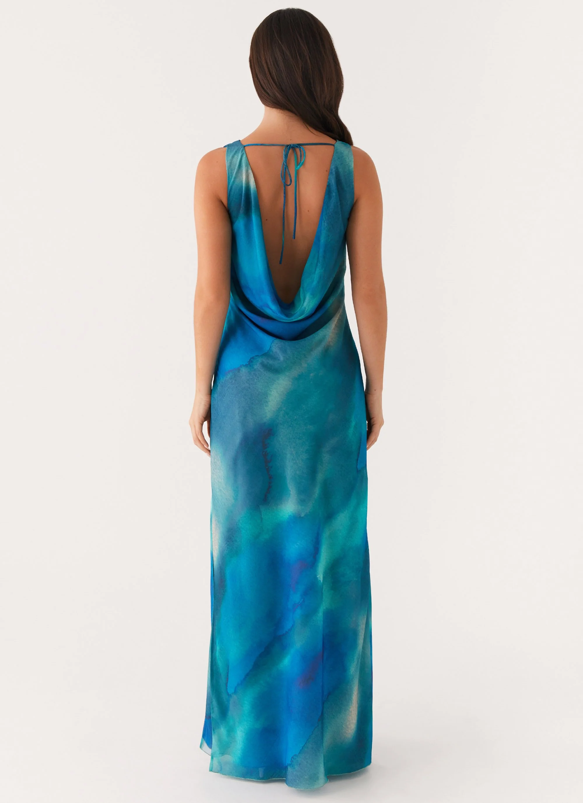 Carelle Maxi Dress - Blue Tie Dye - Image 4