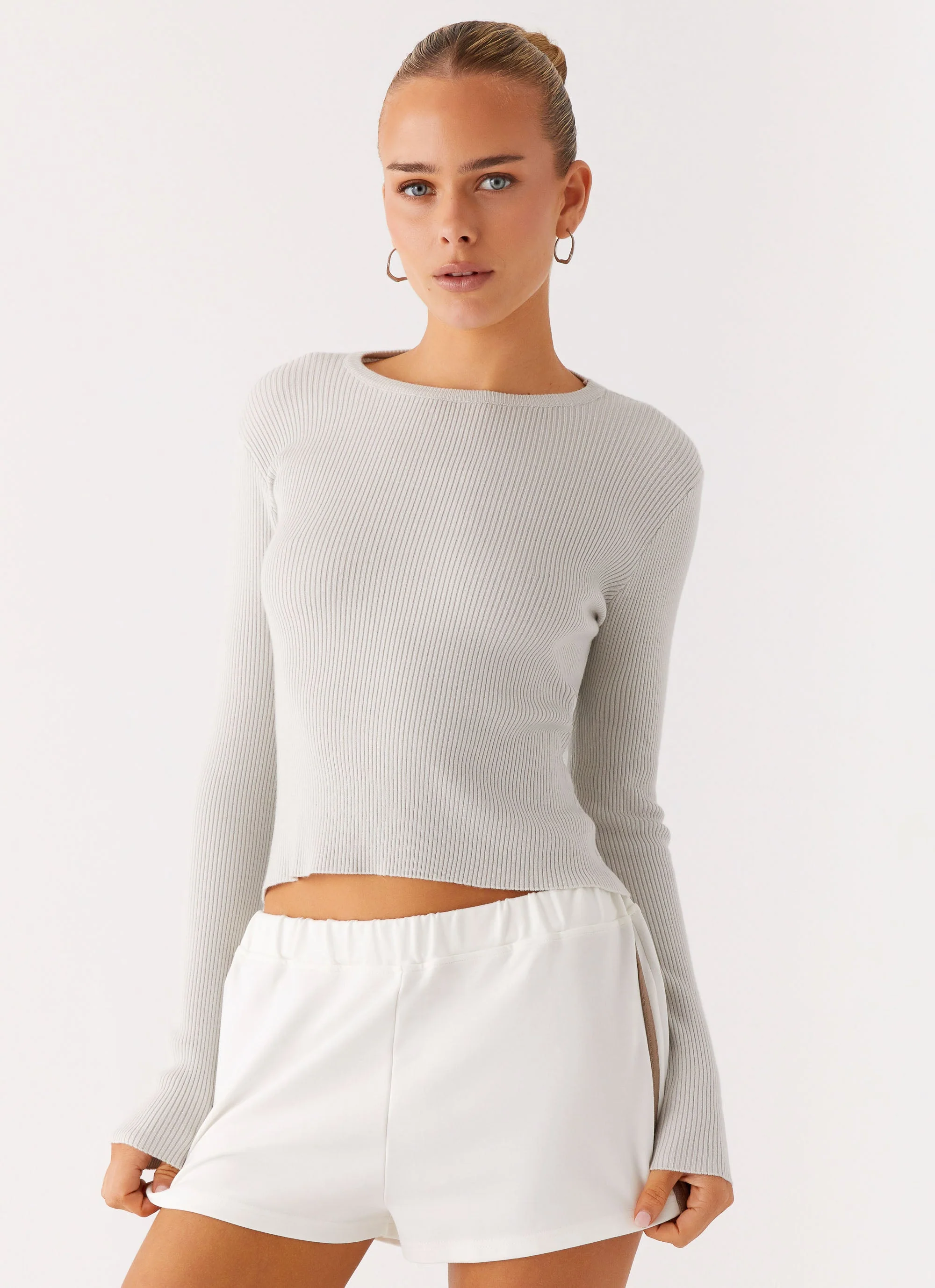 Carissa Open Back Top - Grey - Image 5