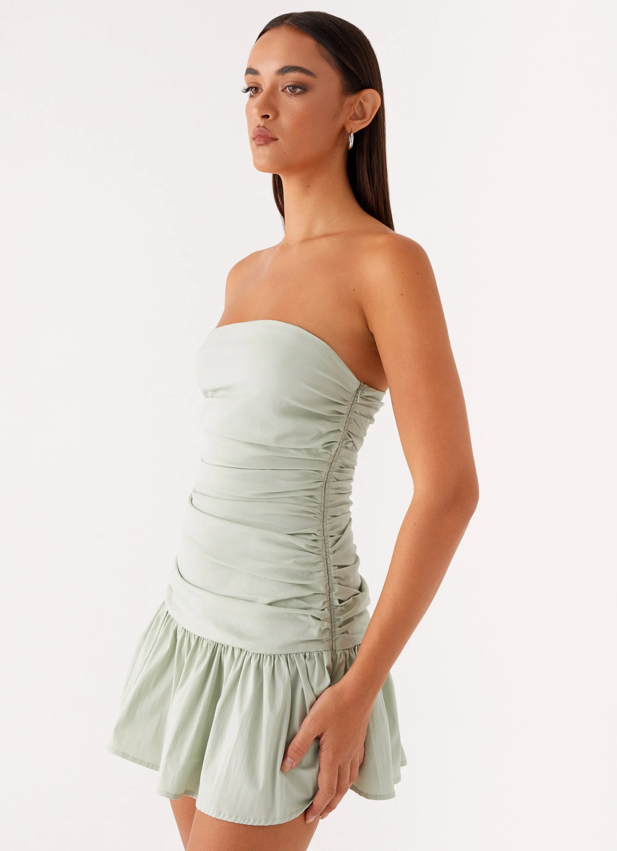Carmel Mini Dress - Sage - Image 6