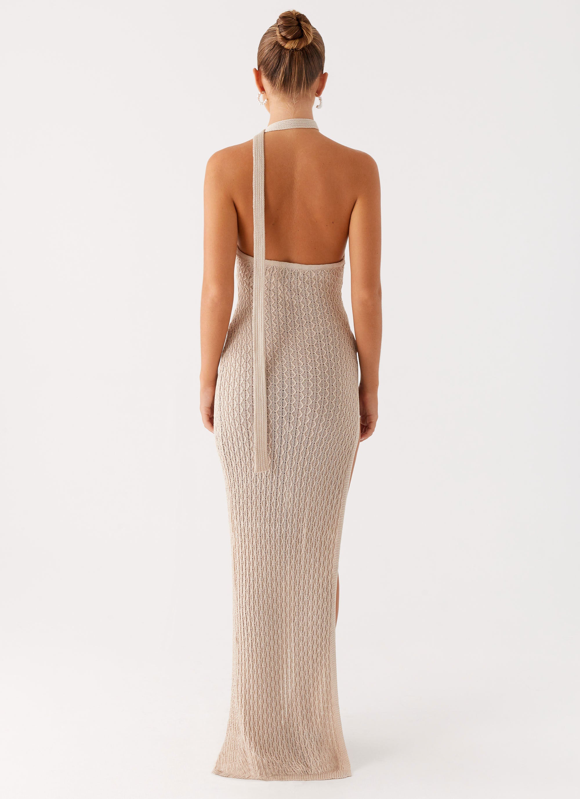 Carryn Knit Maxi Dress - Beige - Image 5