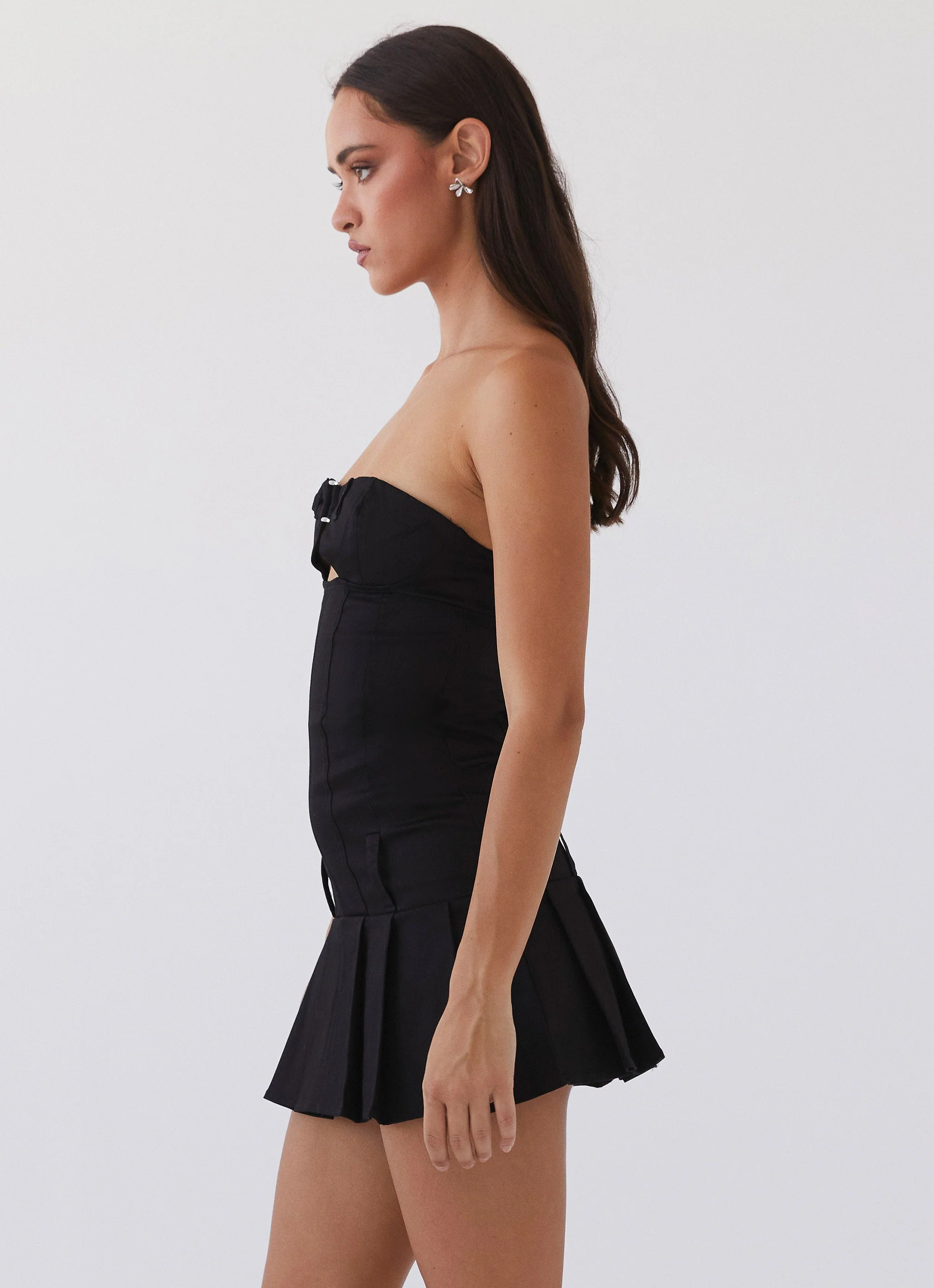 Case Closed Mini Dress - Black - Image 6