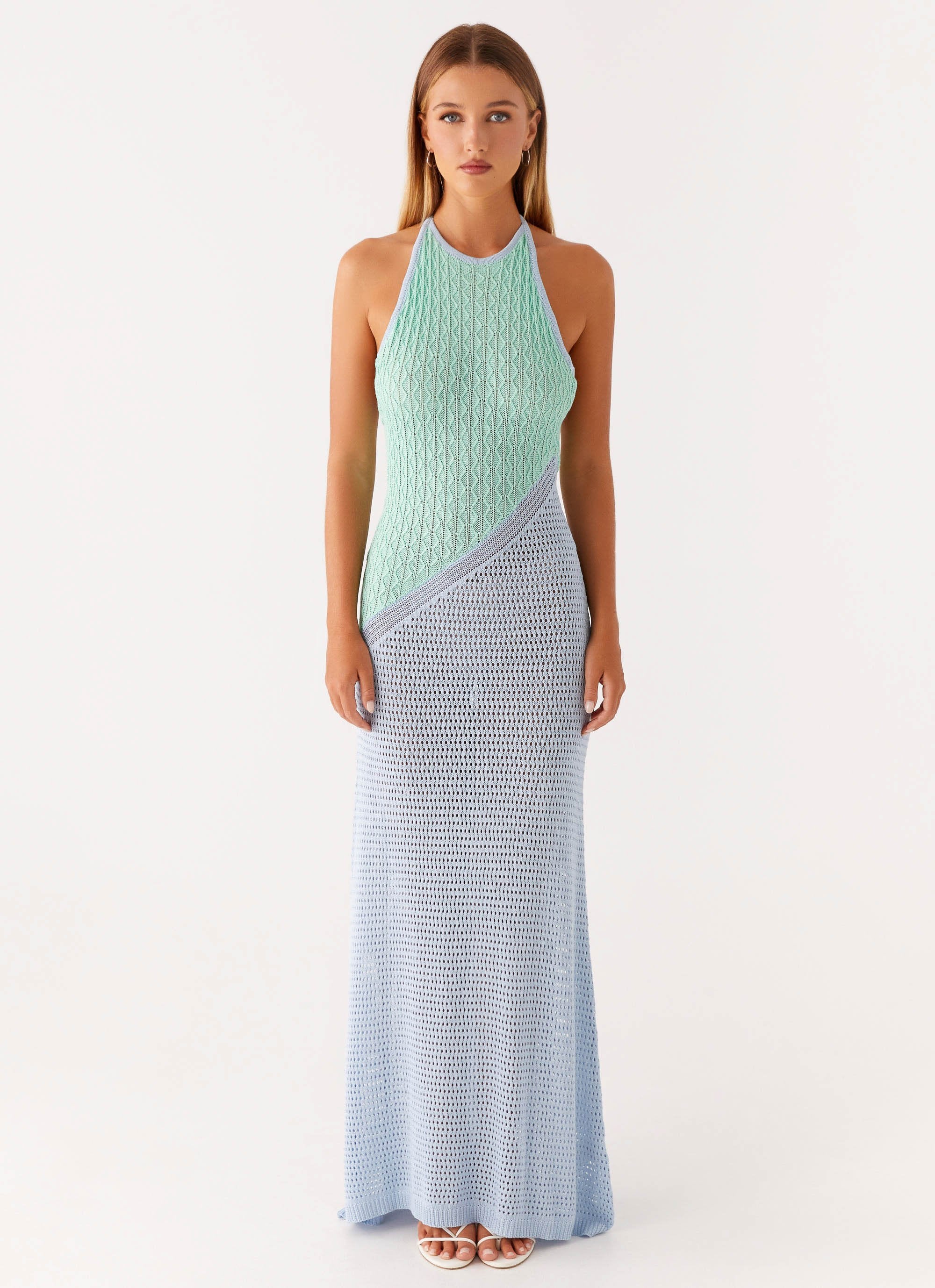 Caspa Crochet Maxi Dress - Multi - Image 3