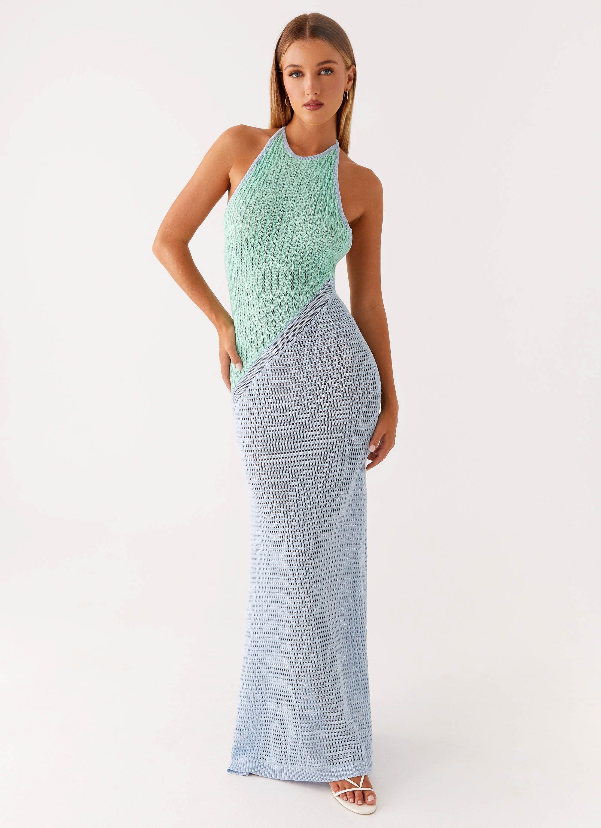 Caspa Crochet Maxi Dress - Multi - Image 6