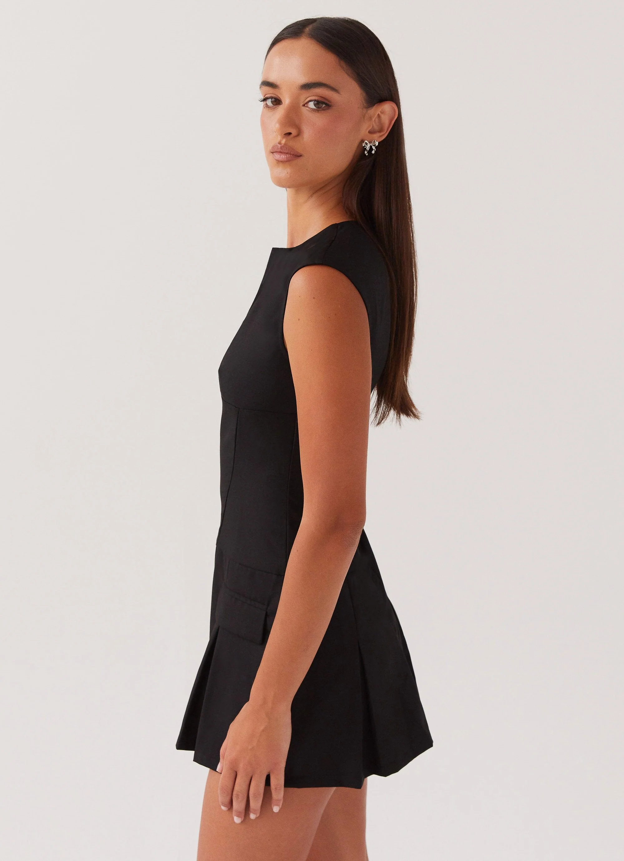 Cassia Mini Dress - Black - Image 3