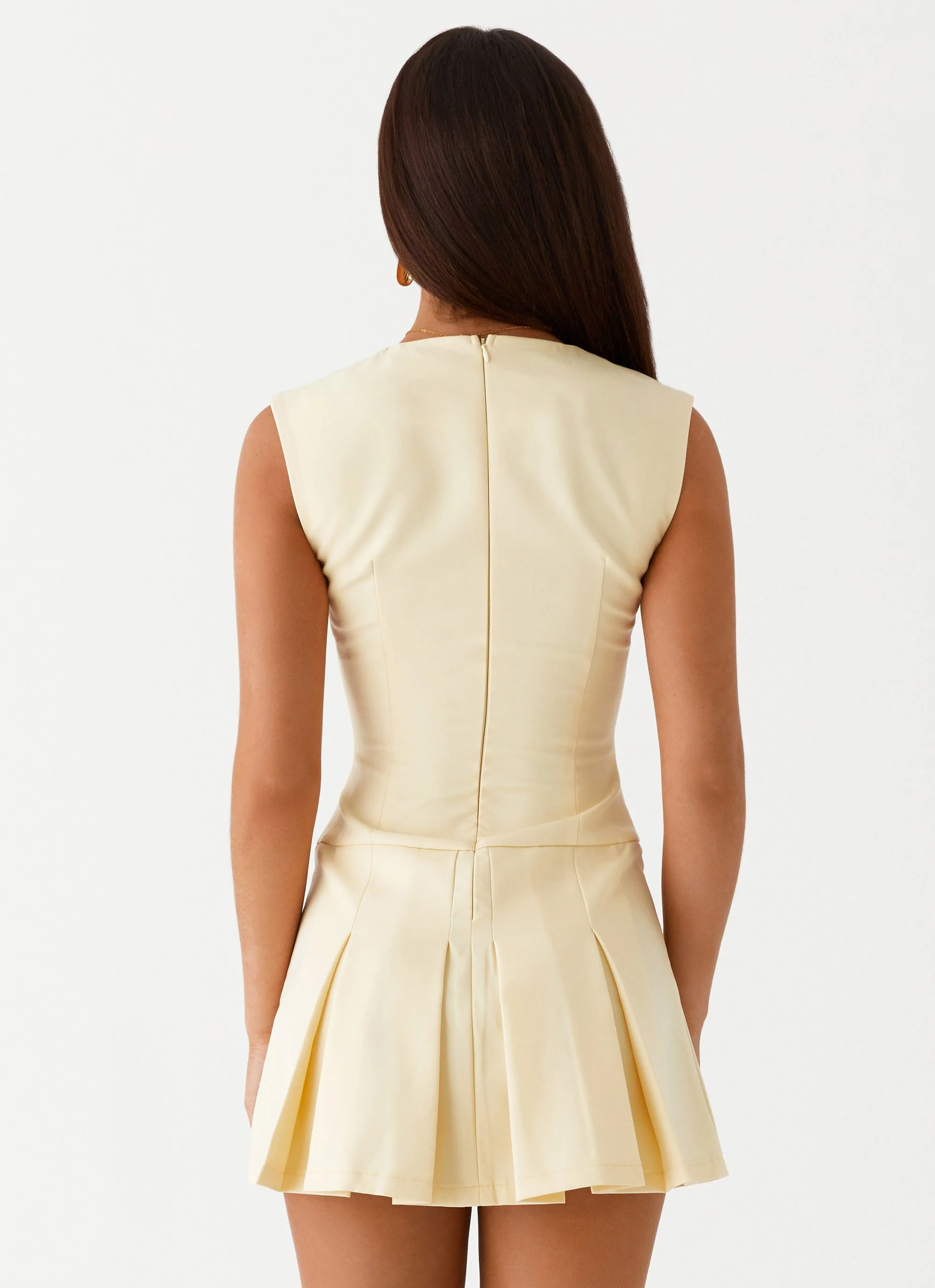 Cassia Mini Dress - Yellow - Image 4
