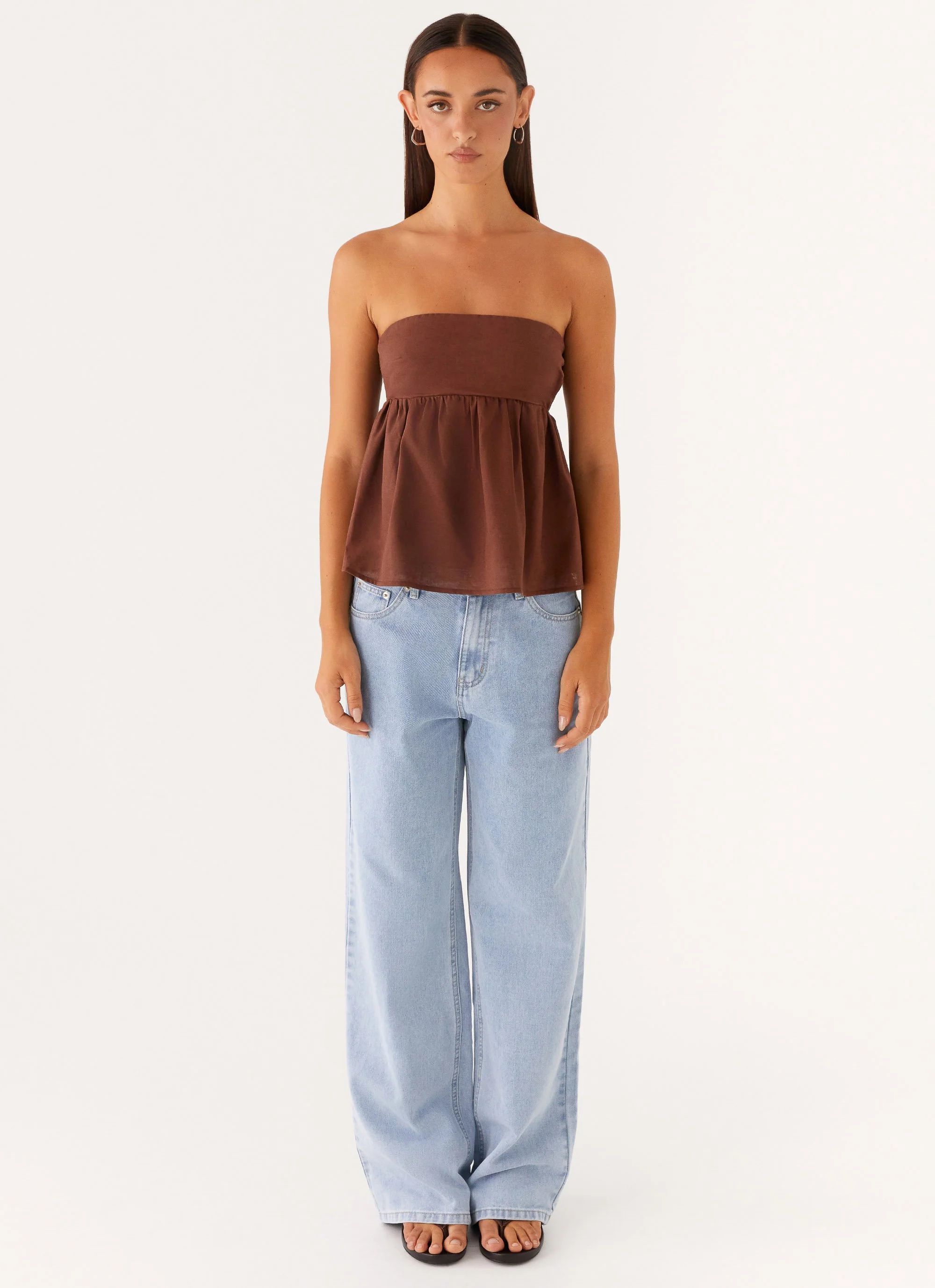 Cassie Tube Top - Chocolate - Image 2