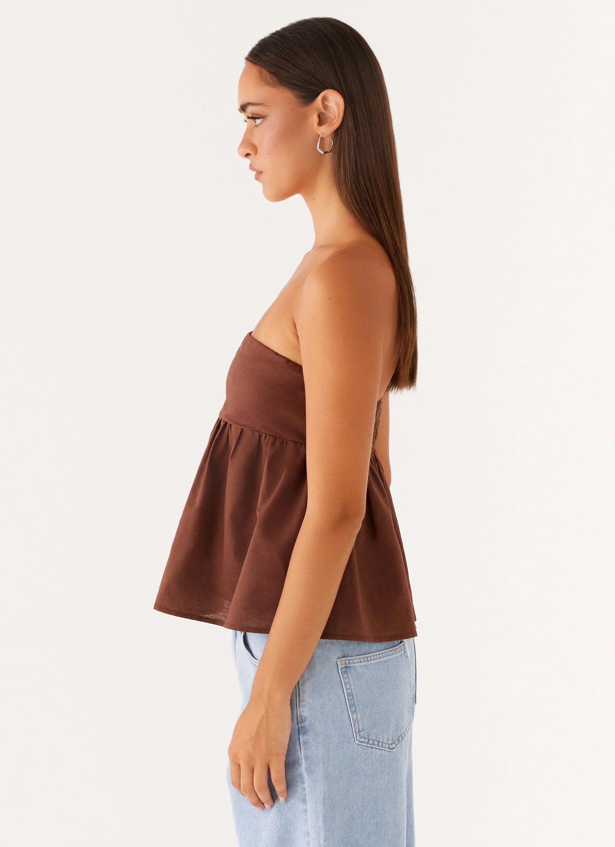 Cassie Tube Top - Chocolate - Image 3