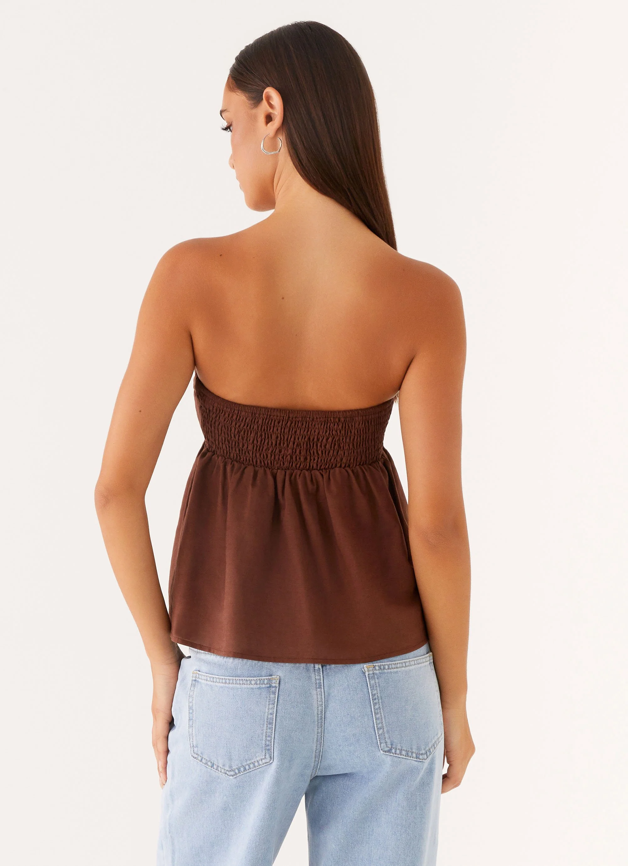 Cassie Tube Top - Chocolate - Image 4