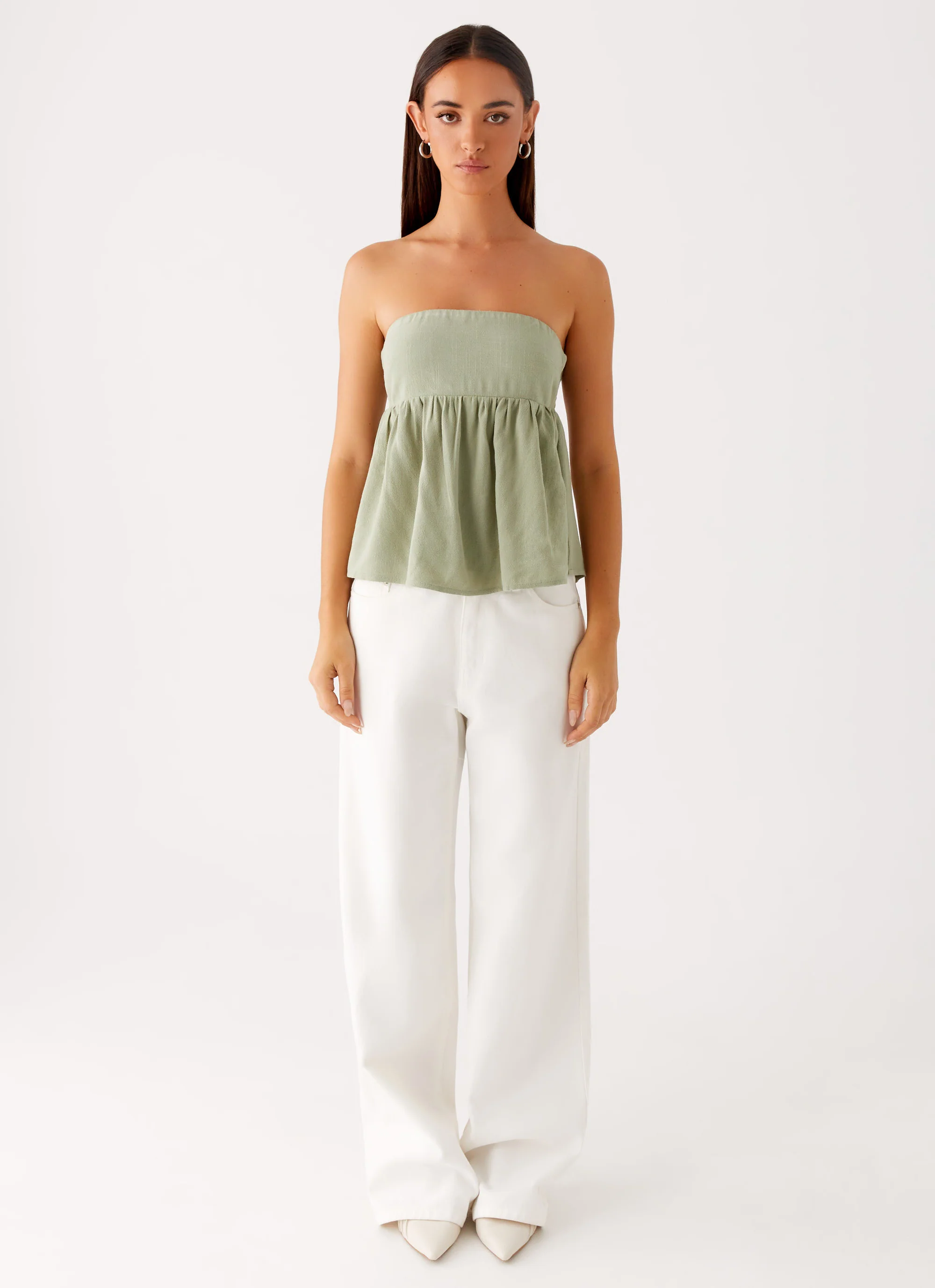 Cassie Tube Top - Sage - Image 2