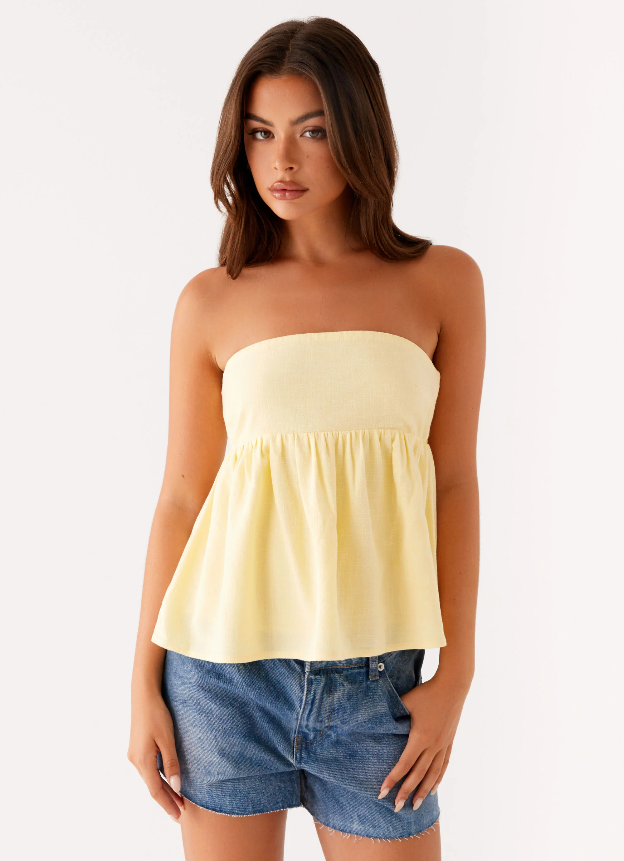 Cassie Tube Top - Yellow - Image 5