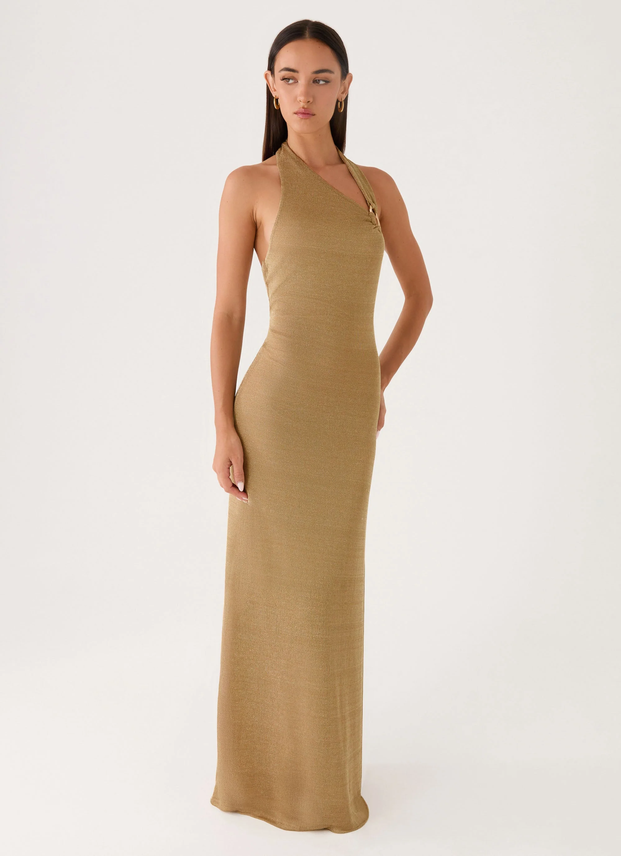 Cassira Shimmer Maxi Dress - Shimmer Gold - Image 5