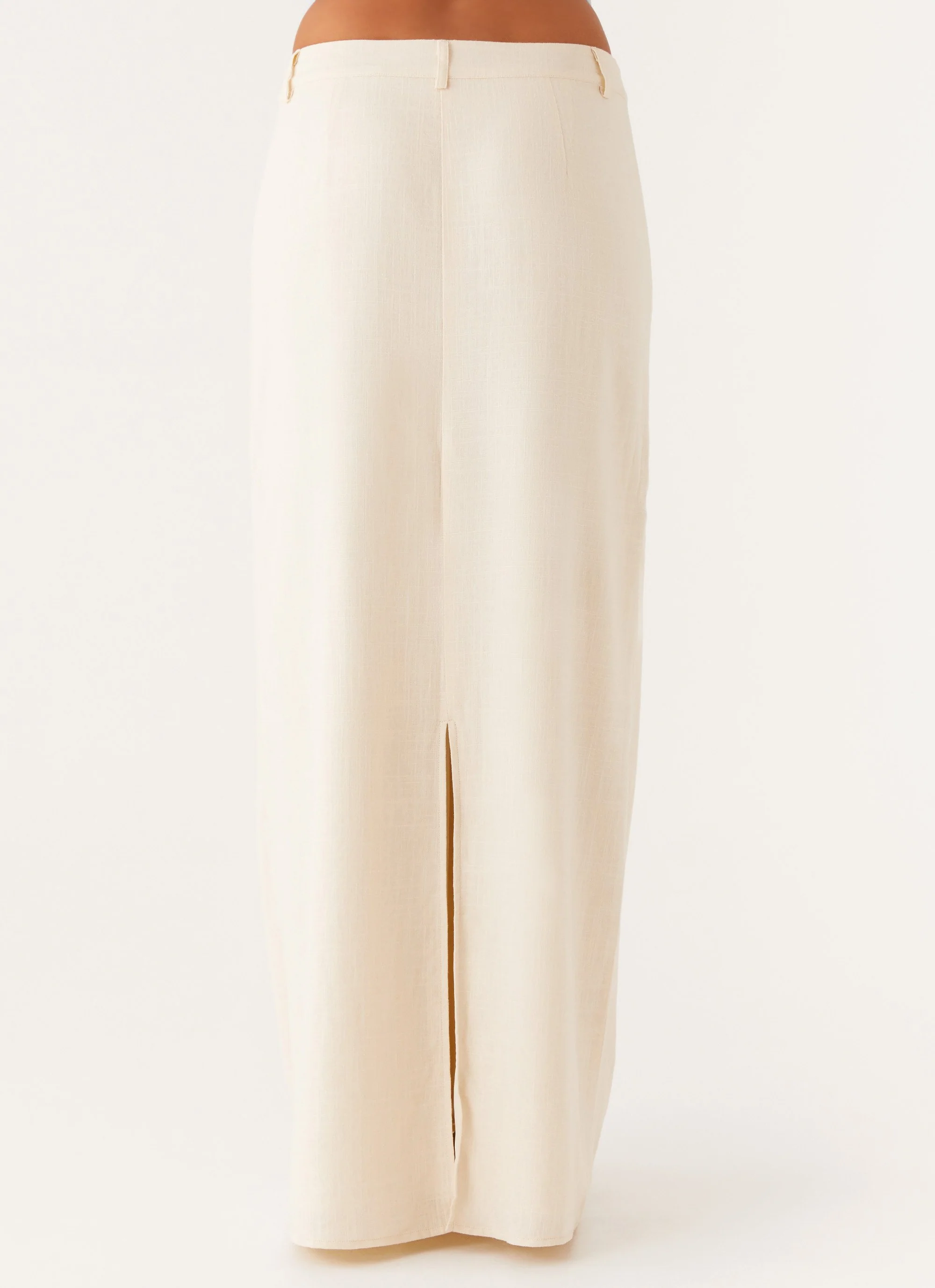 Celeste Linen Maxi Skirt - Ivory - Image 4