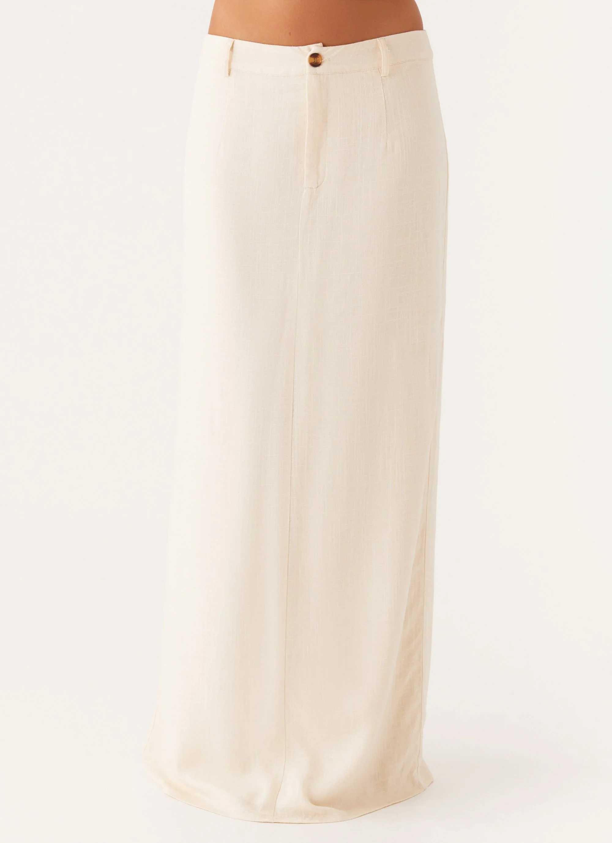 Celeste Linen Maxi Skirt - Ivory - Image 5