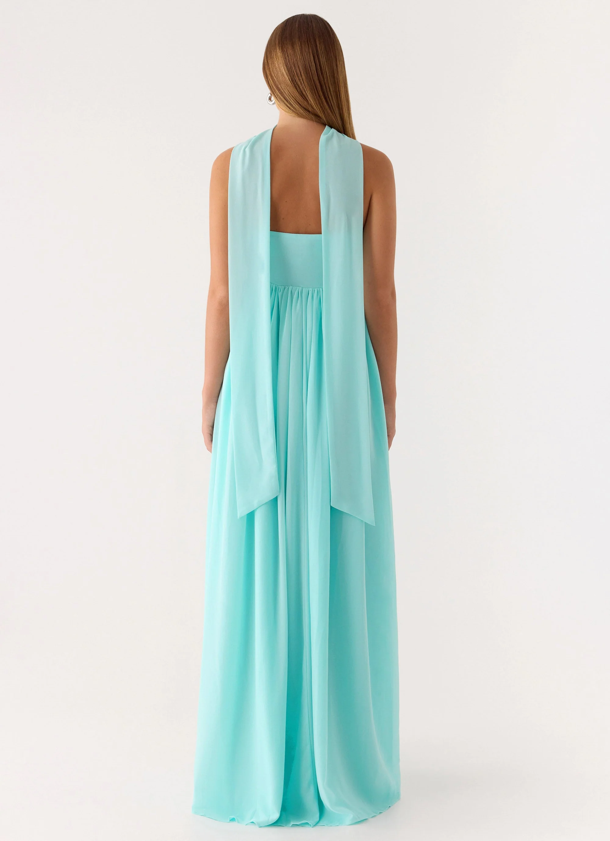 Celestino Scarf Maxi Dress - Aqua - Image 2