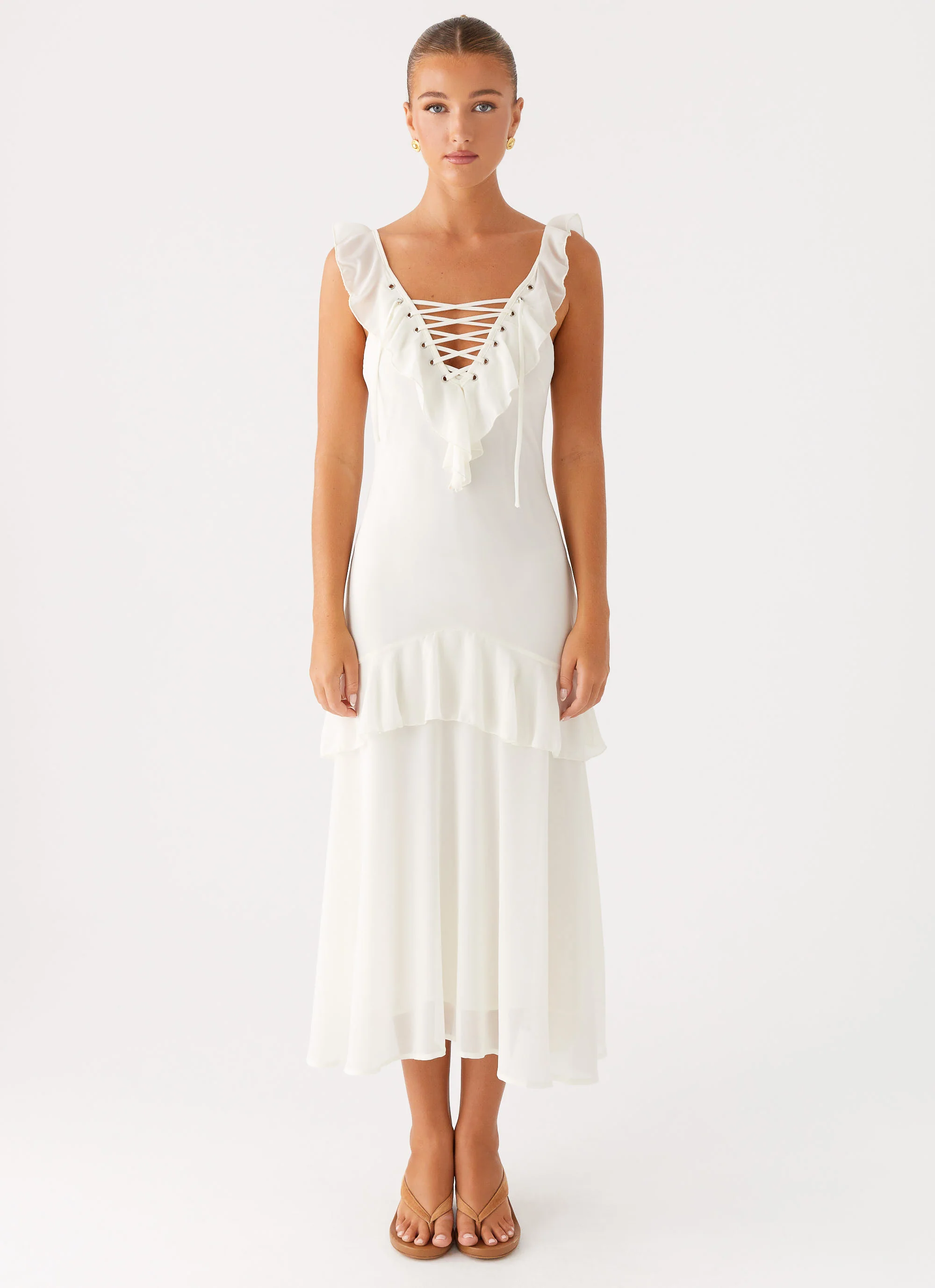 Celie Midi Dress - Ivory - Image 2