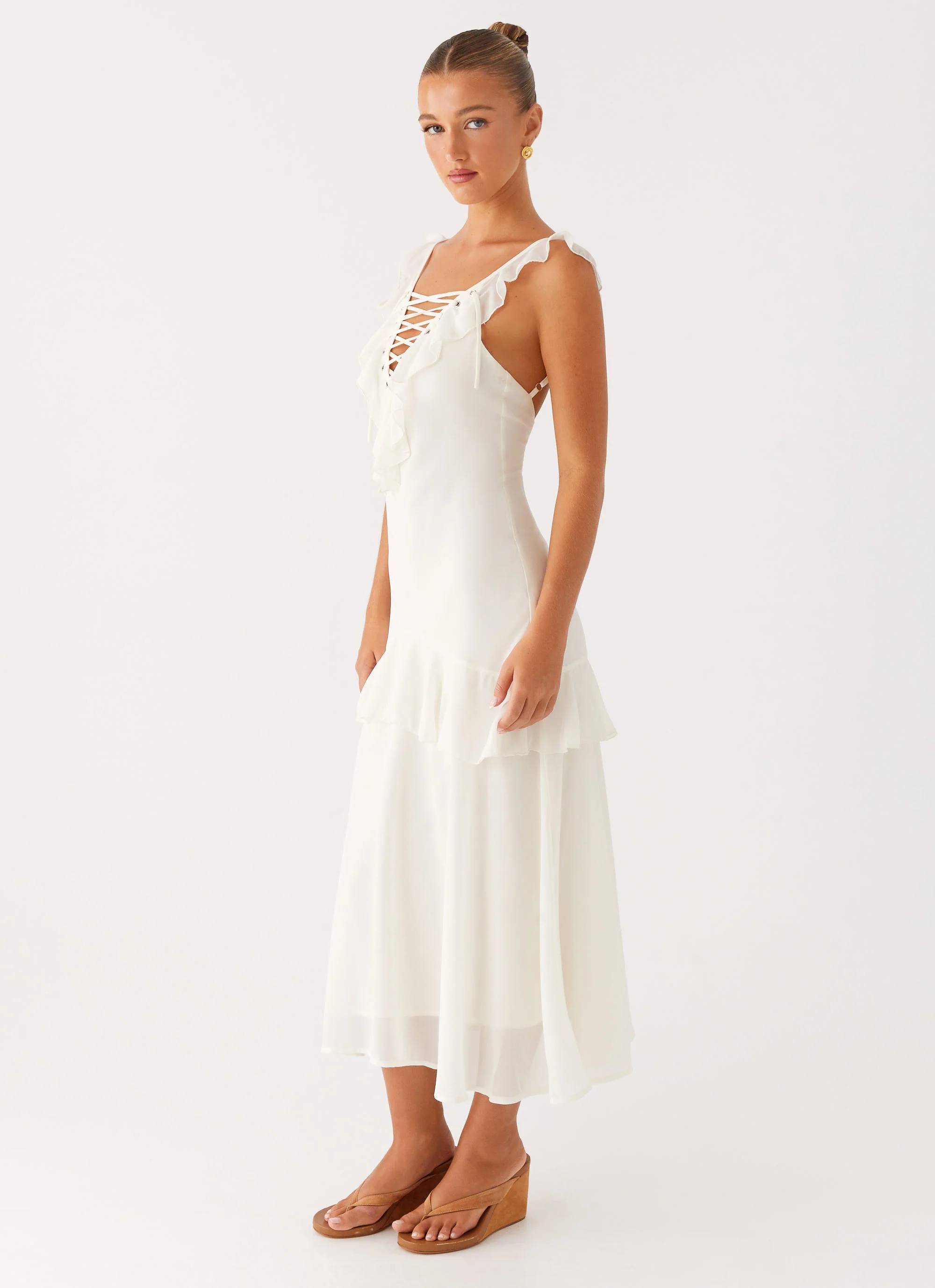 Celie Midi Dress - Ivory - Image 3