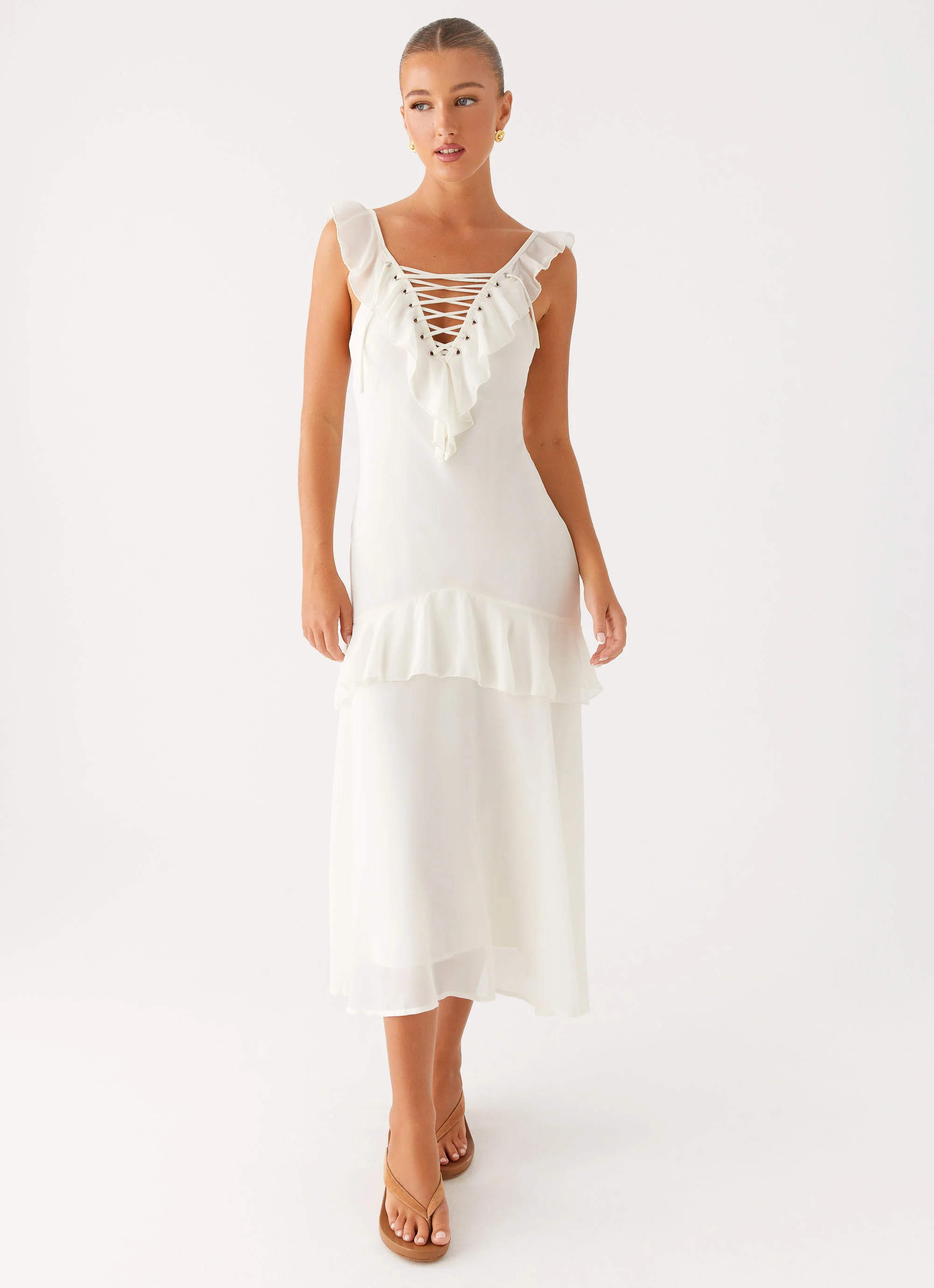Celie Midi Dress - Ivory - Image 6