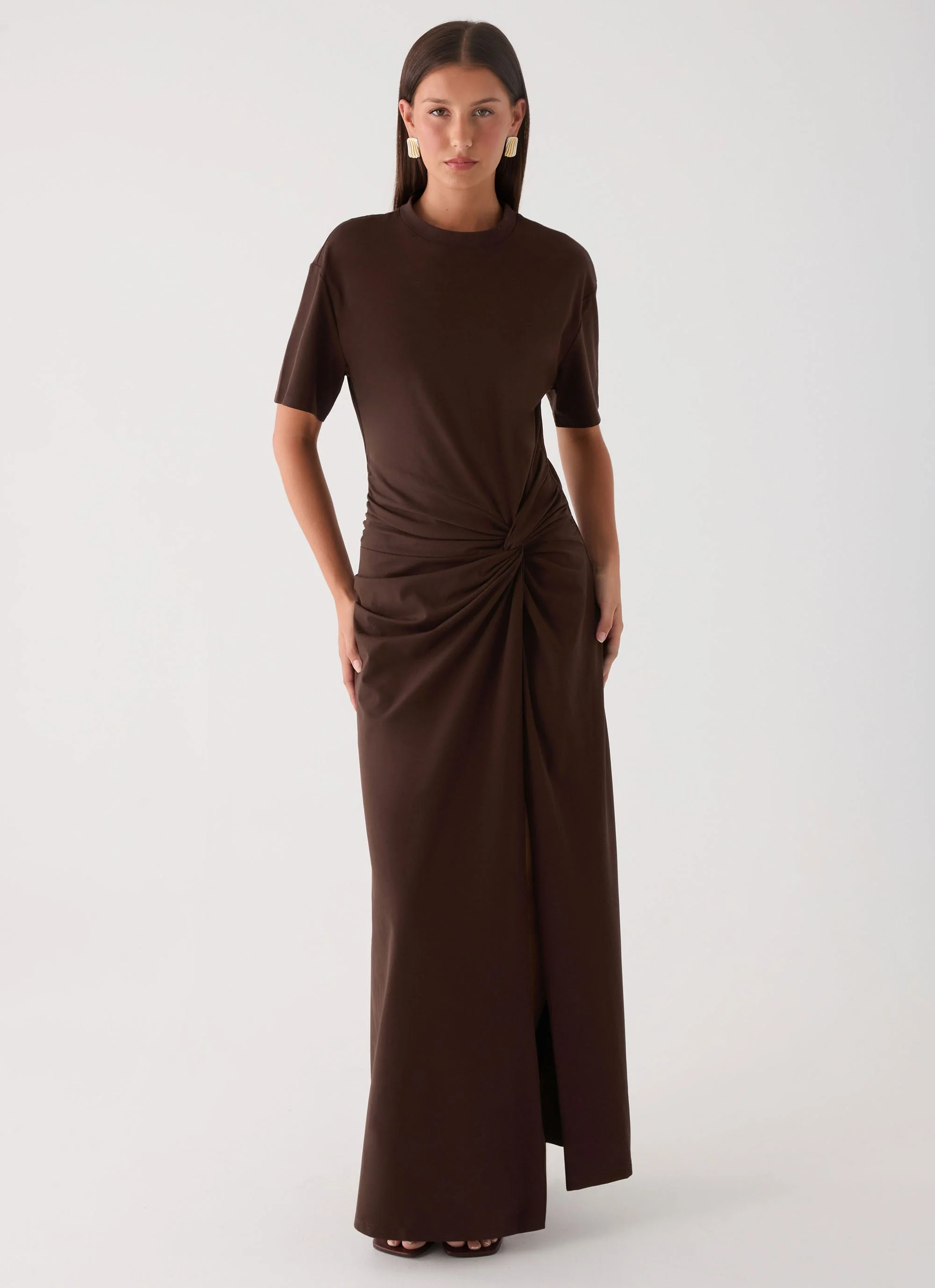 Celyse Maxi Dress - Chocolate - Image 4