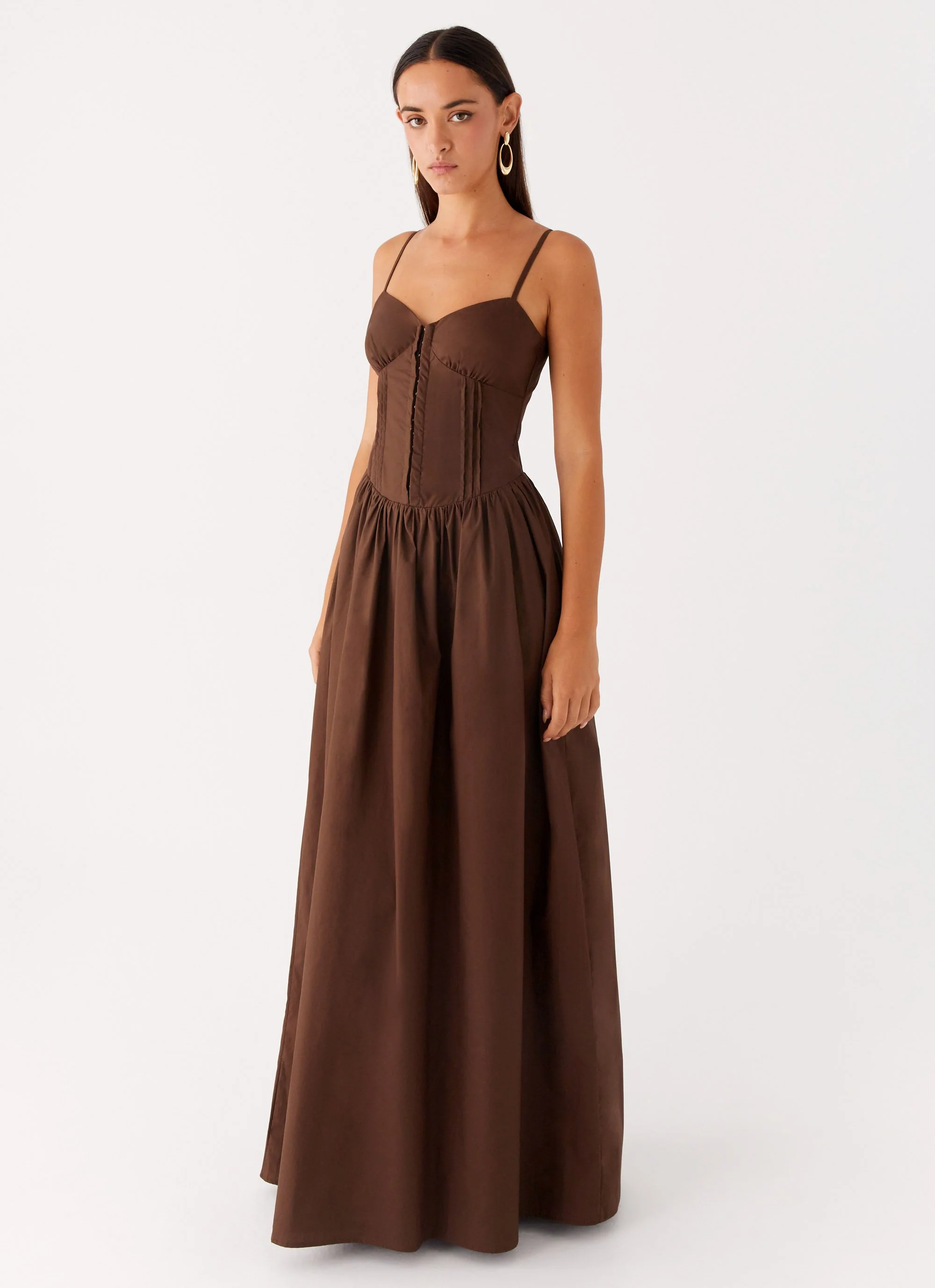 Cerys Maxi Dress - Chocolate - Image 6
