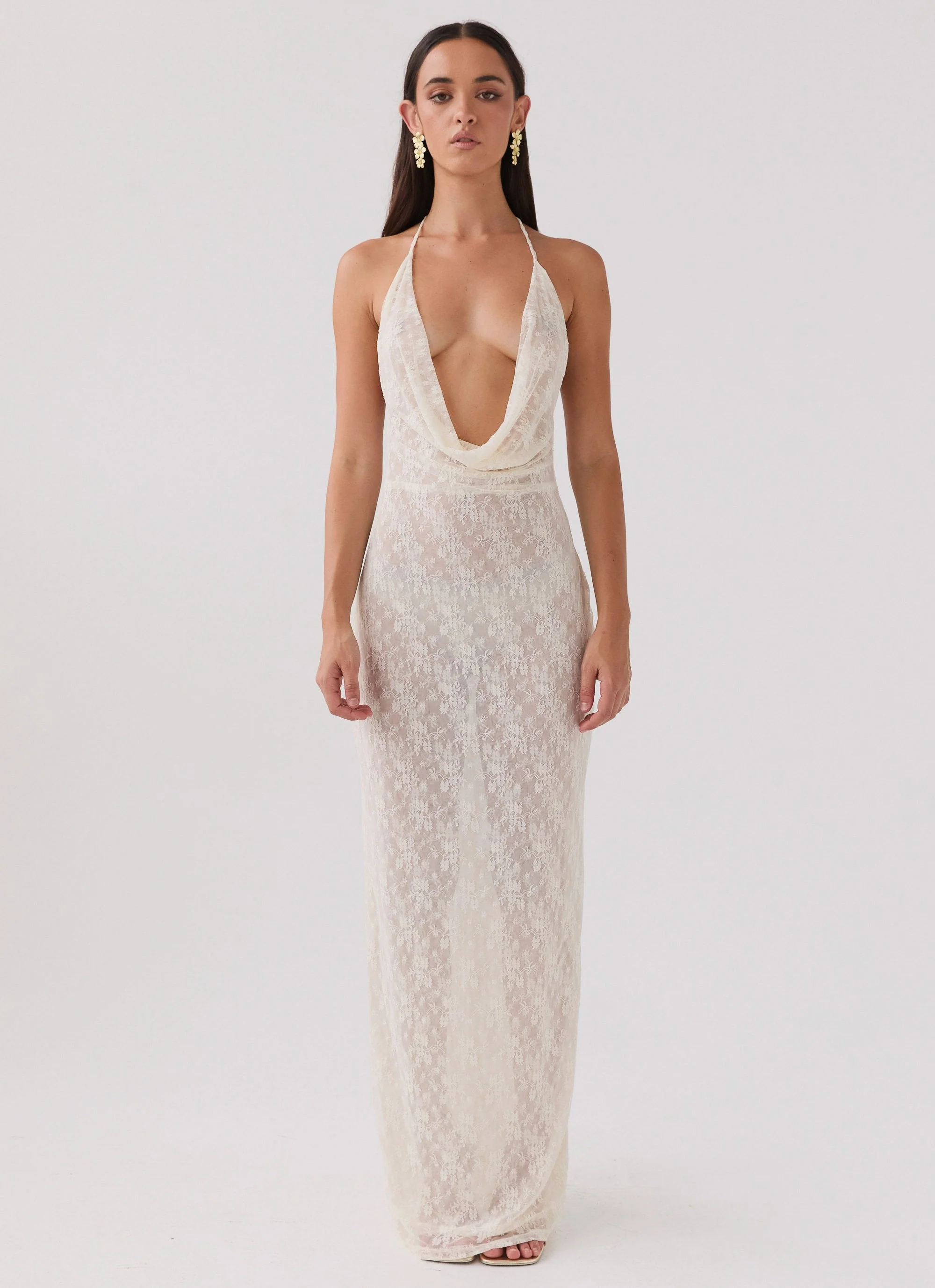 Champagne Coastline Maxi Dress - Ivory - Image 2