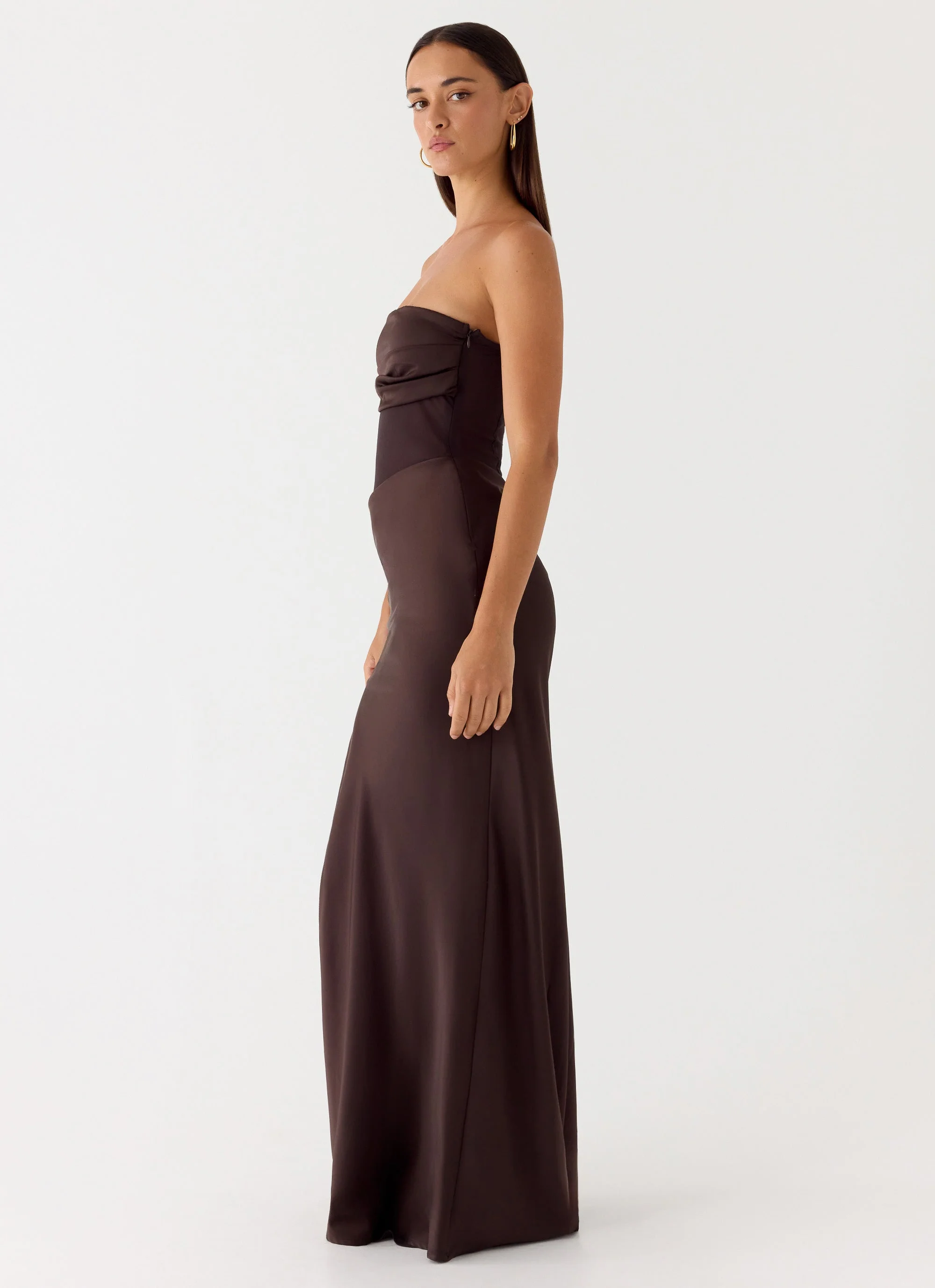 Champagne Skies Maxi Dress - Chocolate - Image 3