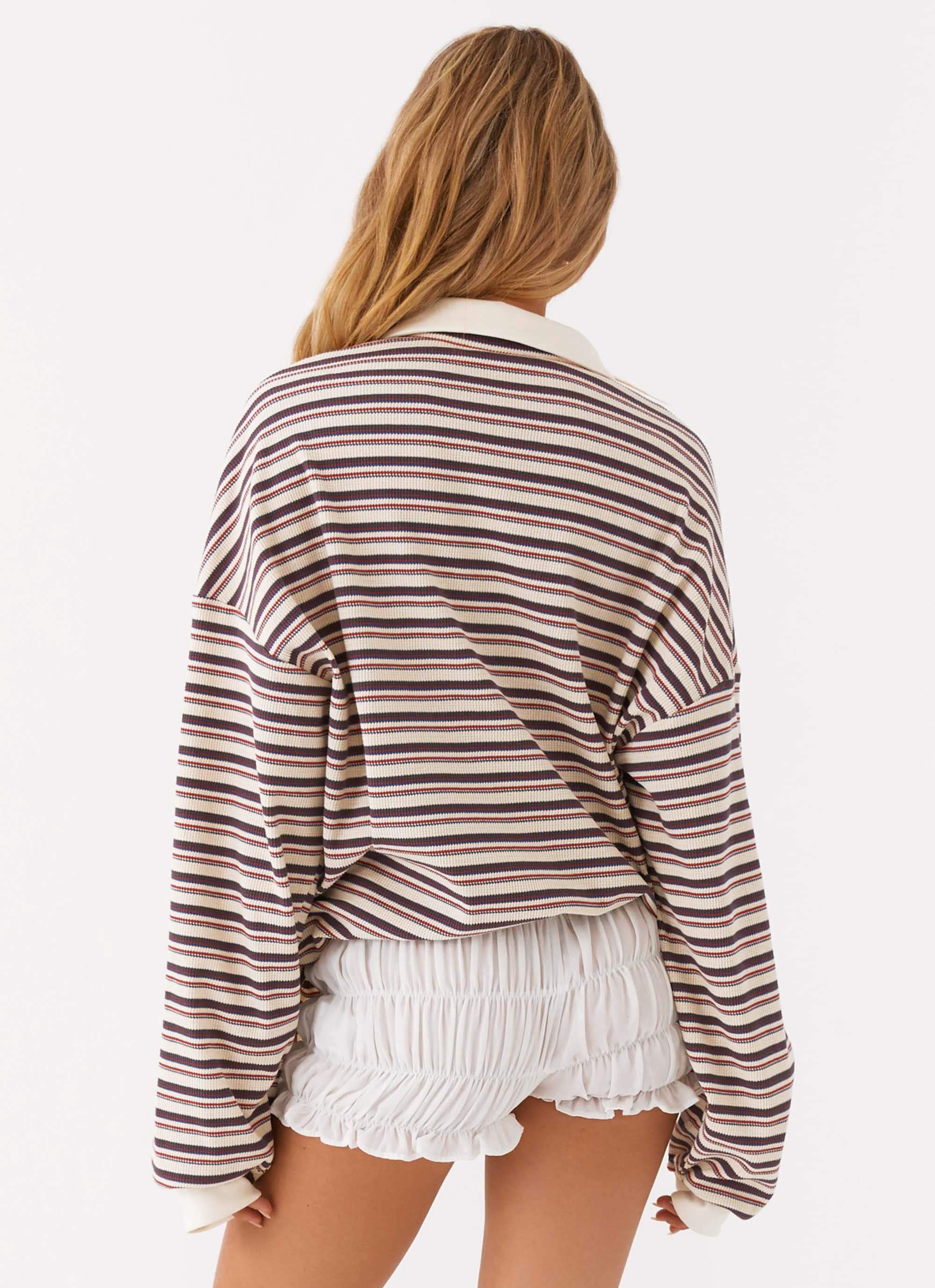 Champion Oversized Polo Top - Multi Stripe - Image 4