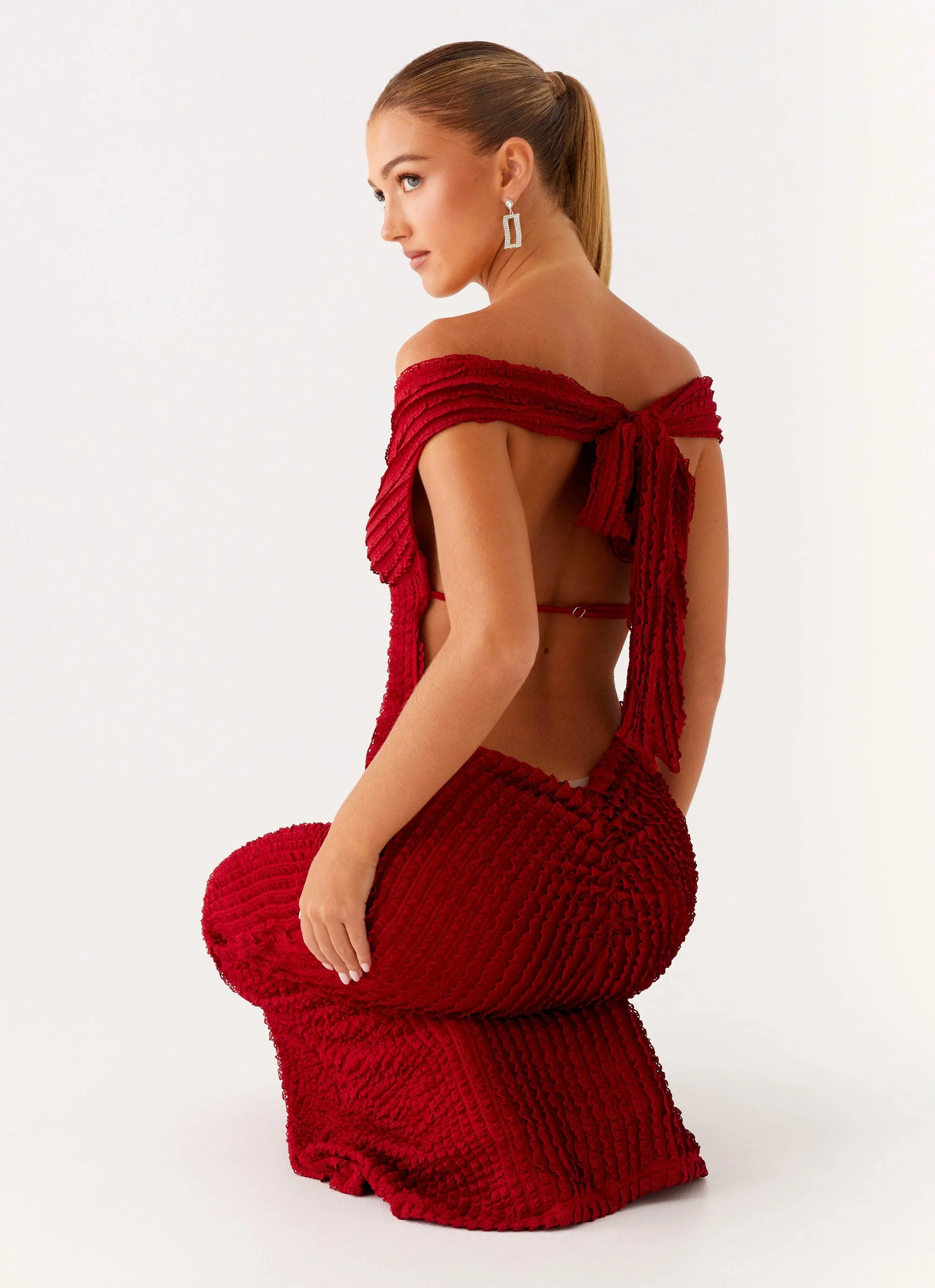 Chantelle Maxi Dress - Red - Image 6
