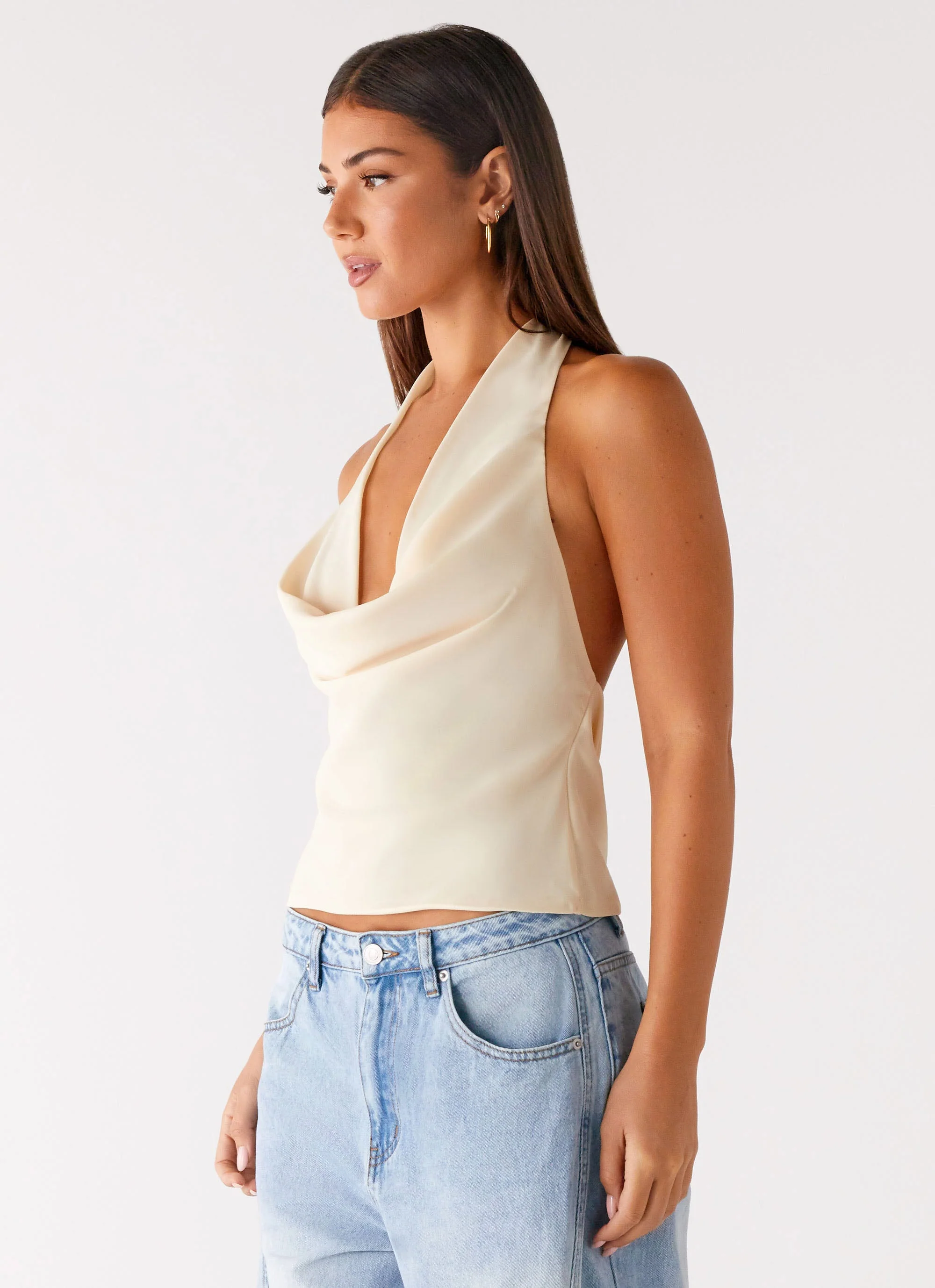 Charli Cowl Top - Lemon - Image 4