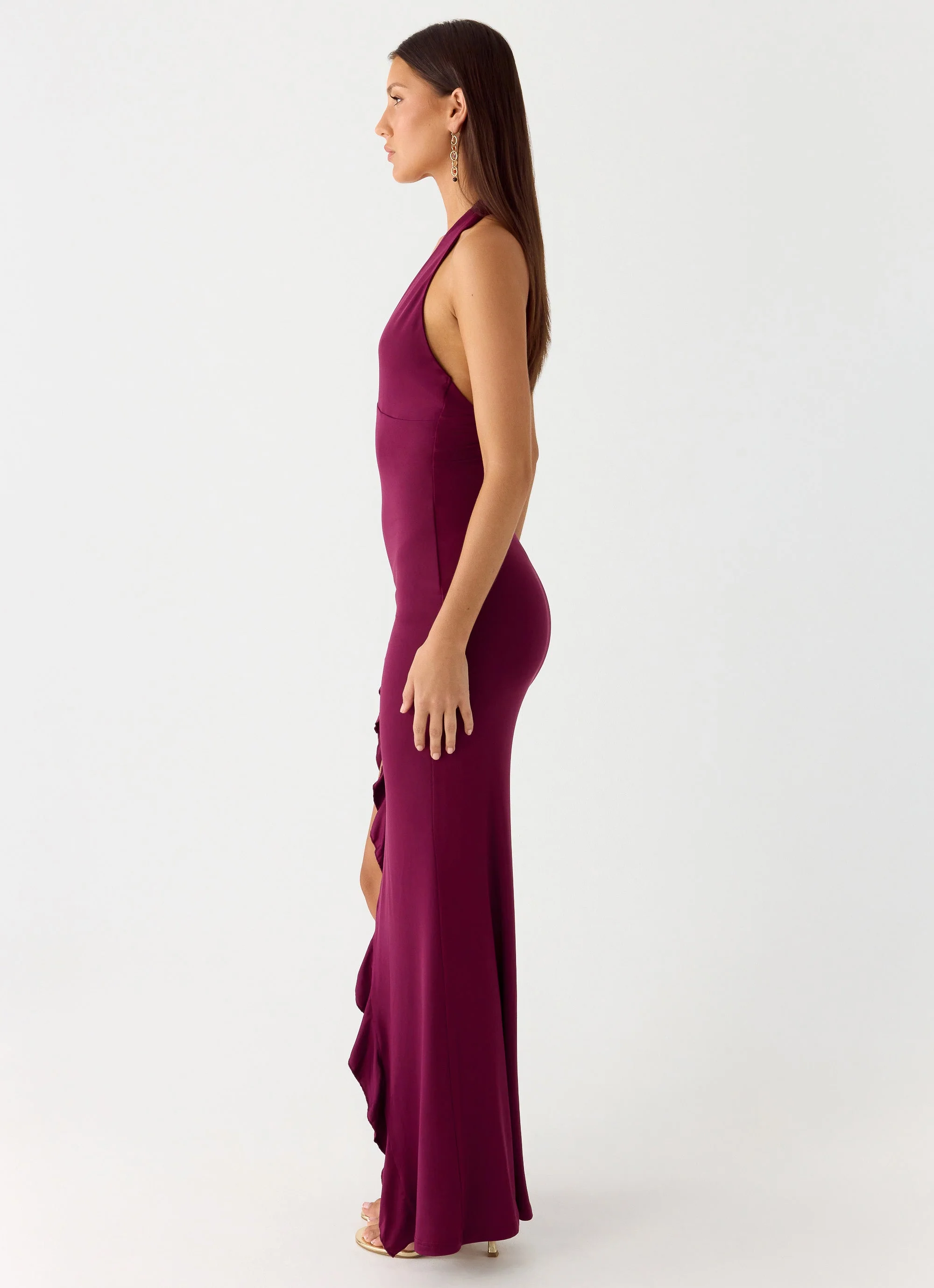 Charmed By You Maxi Dress - Plum - Image 2
