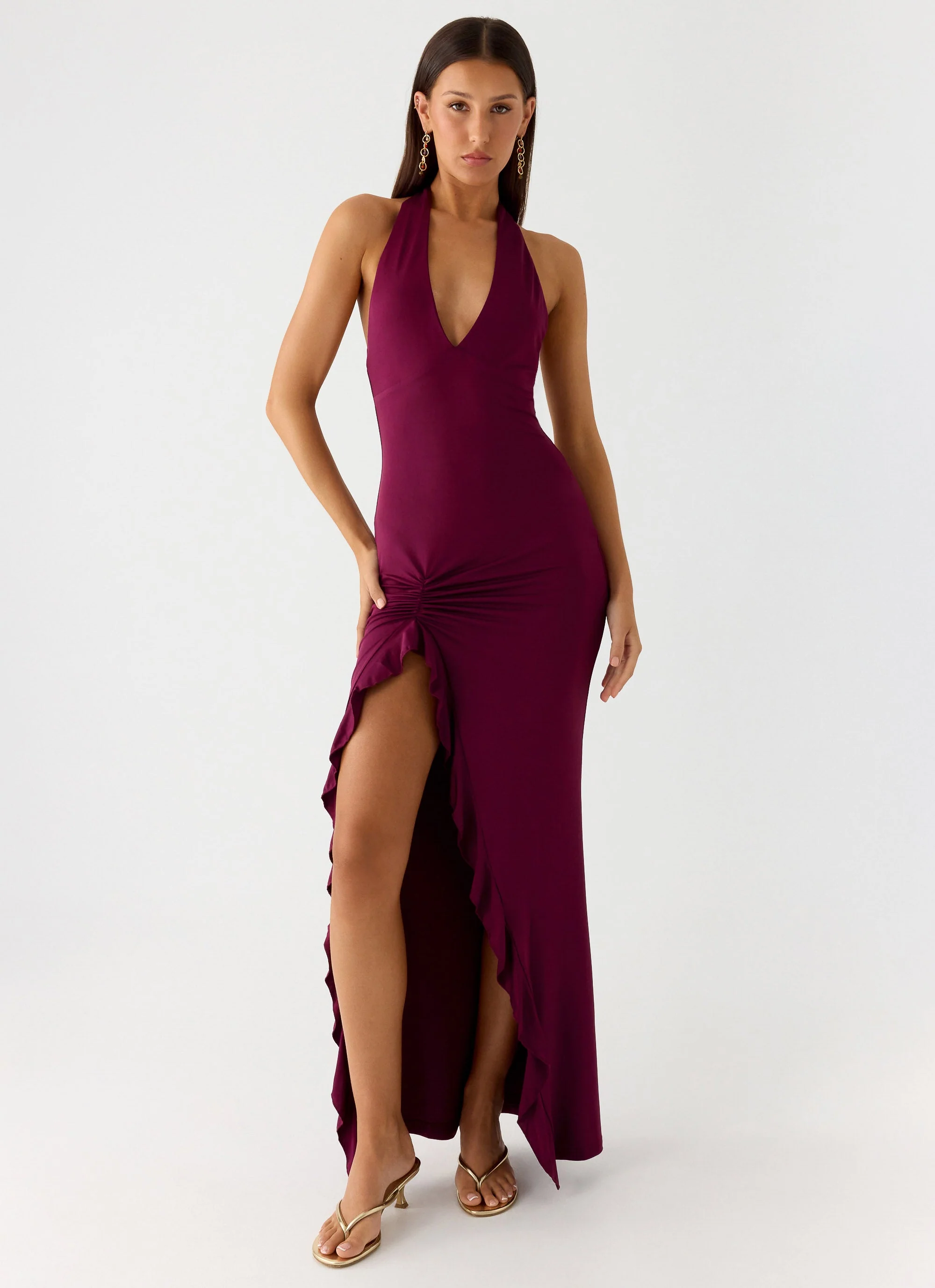 Charmed By You Maxi Dress - Plum - Image 5