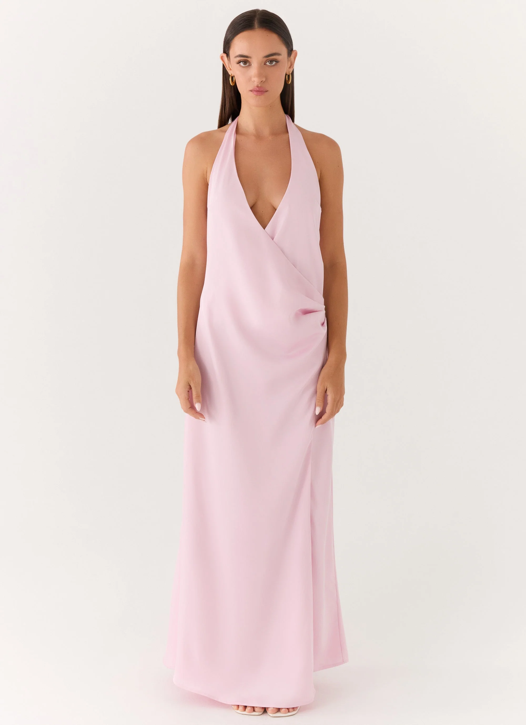 Chellie Wrap Maxi Dress - Pink - Image 4