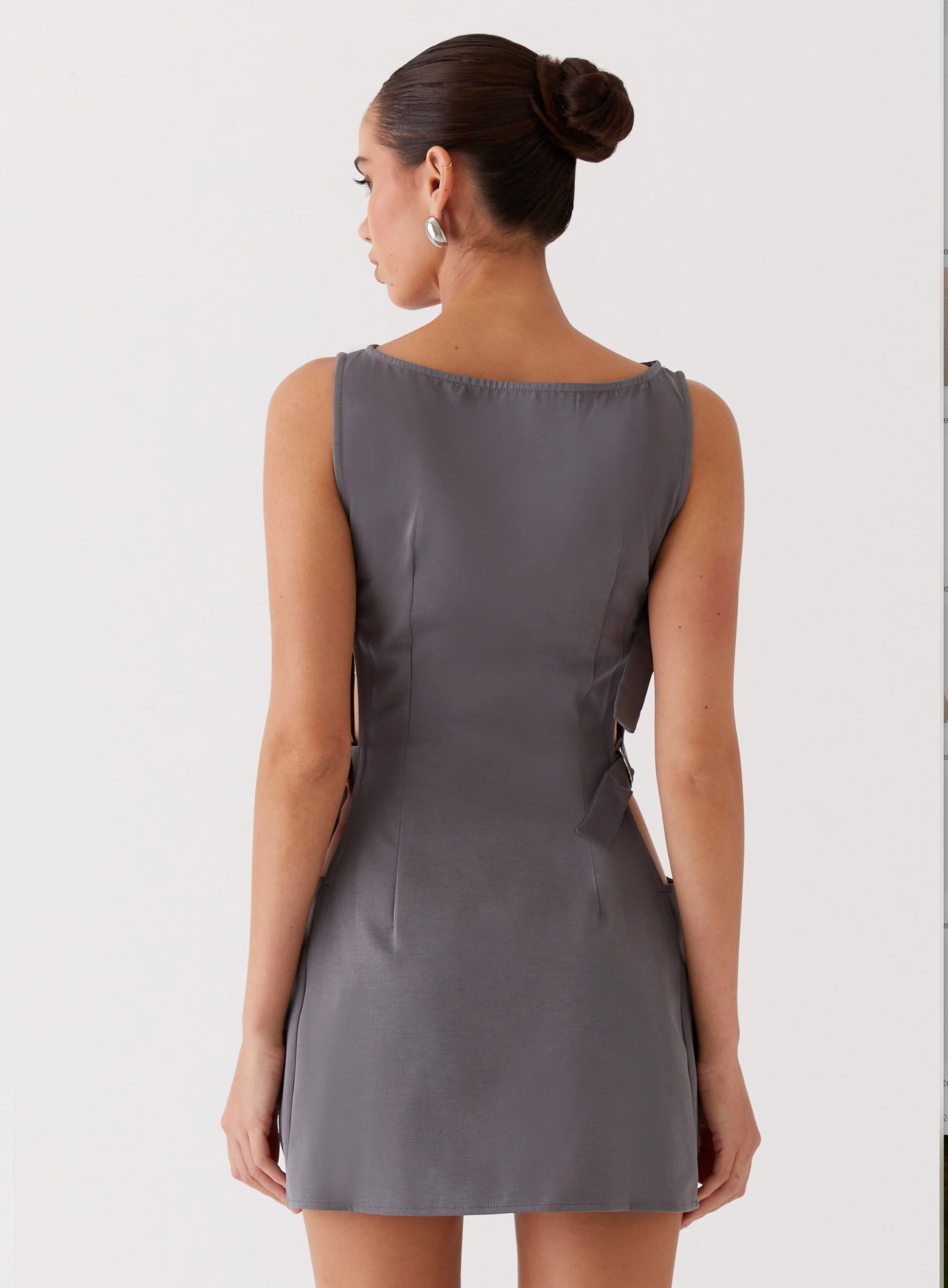 Cherish You Buckle Mini Dress - Charcoal - Image 6