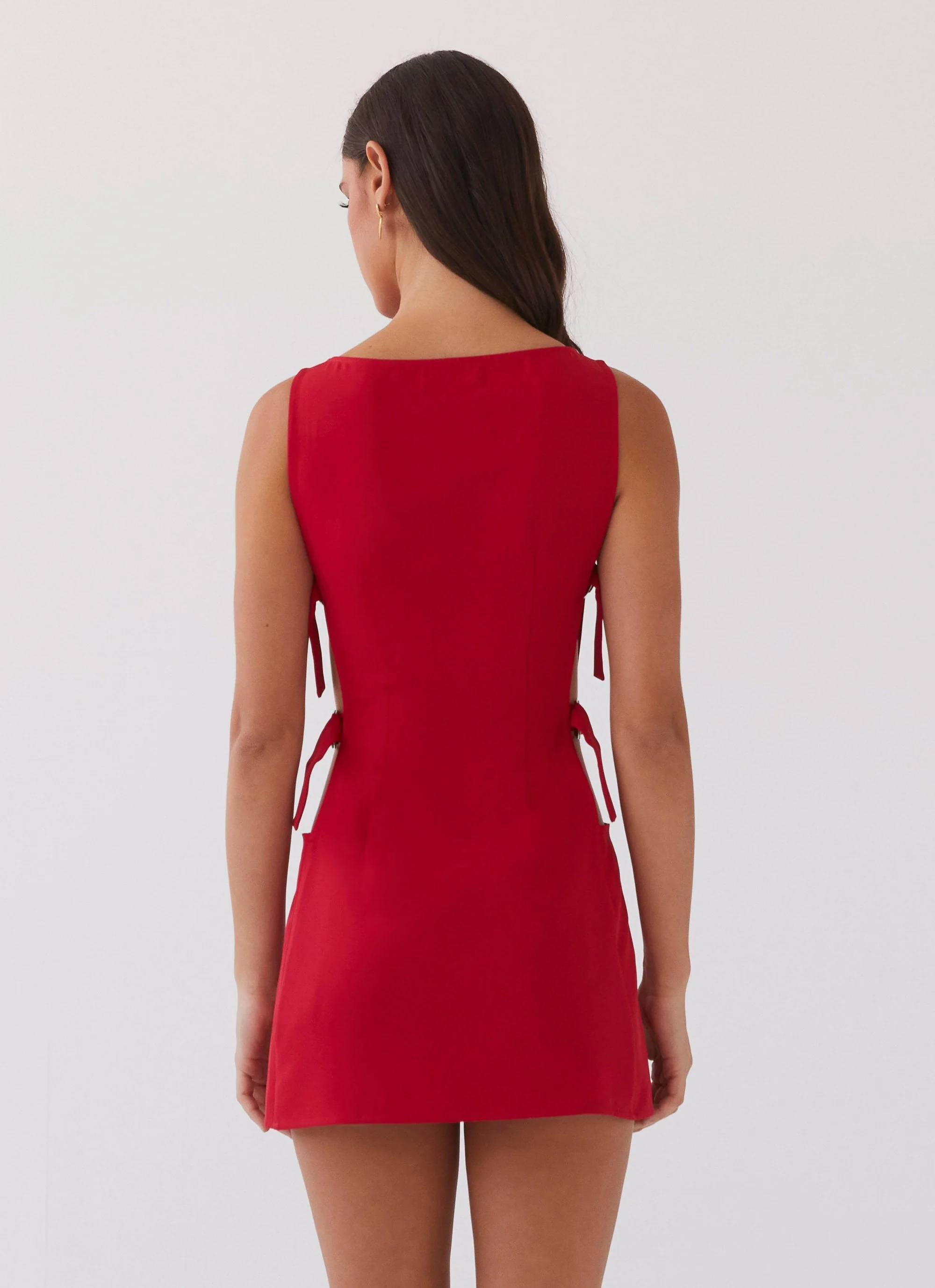 Cherish You Buckle Mini Dress - Red - Image 7