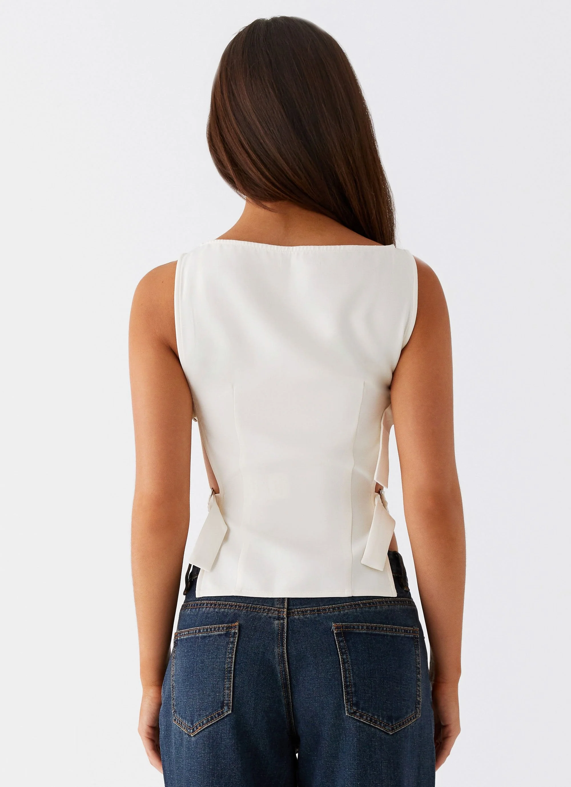 Cherish You Buckle Top - White - Image 4